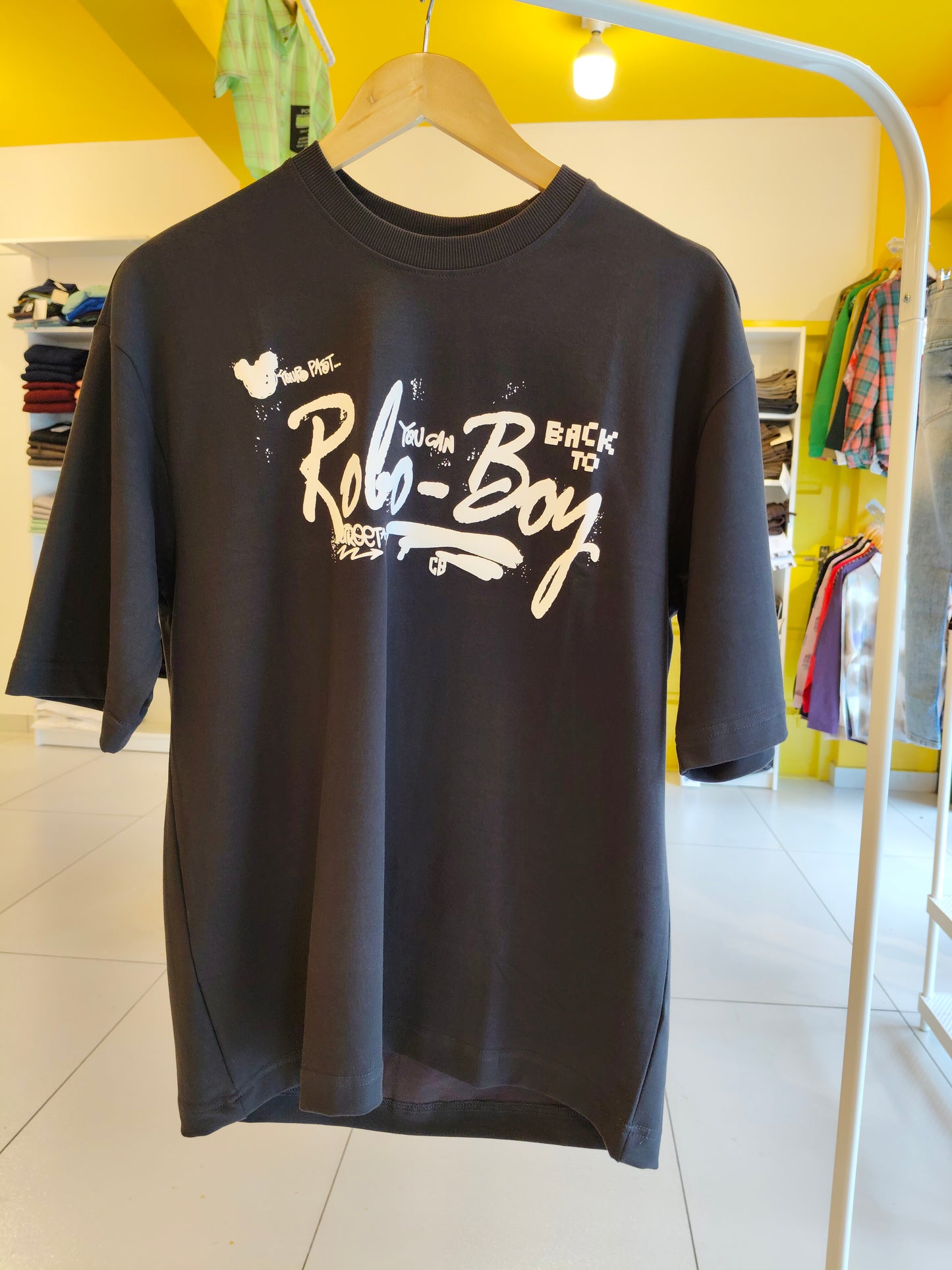NEXT Printed Oversized Fit Round Neck T-shirt (Large)
