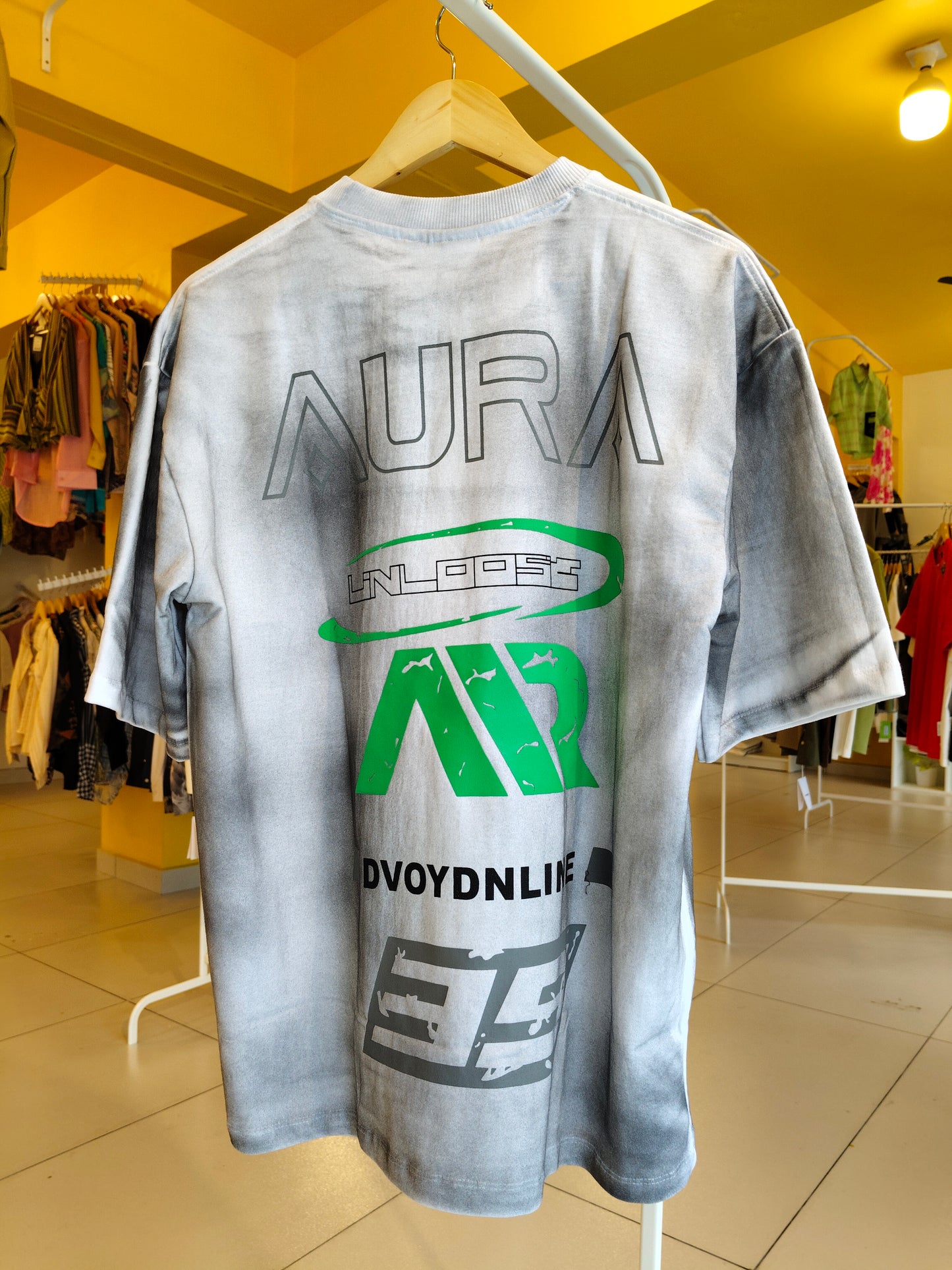 NEXT Printed Oversized Fit Round Neck T-shirt (Large)