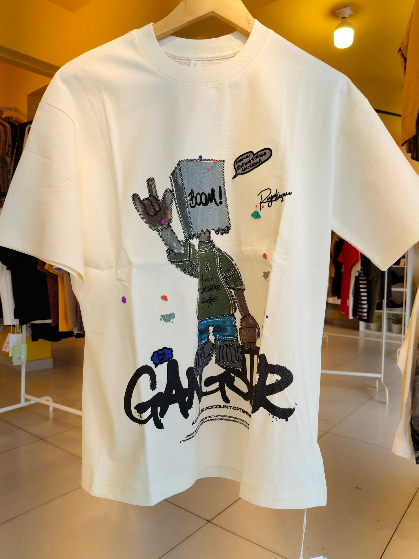 NEXT Printed Oversized Fit Round Neck T-shirt (Large)