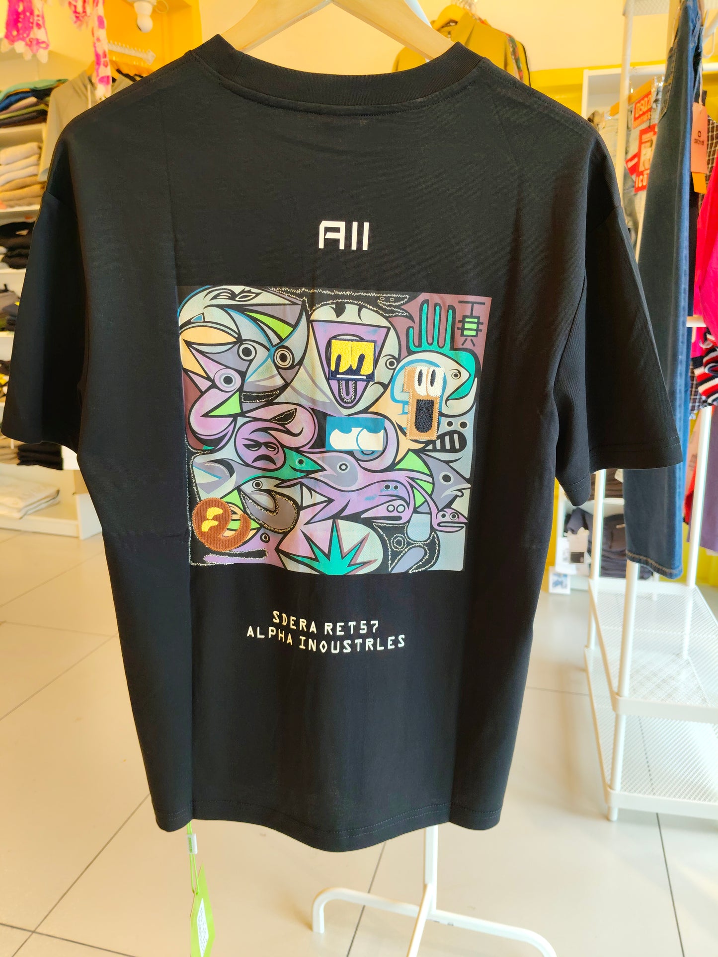 NEXT Printed Oversized Fit Round Neck T-shirt (Large)