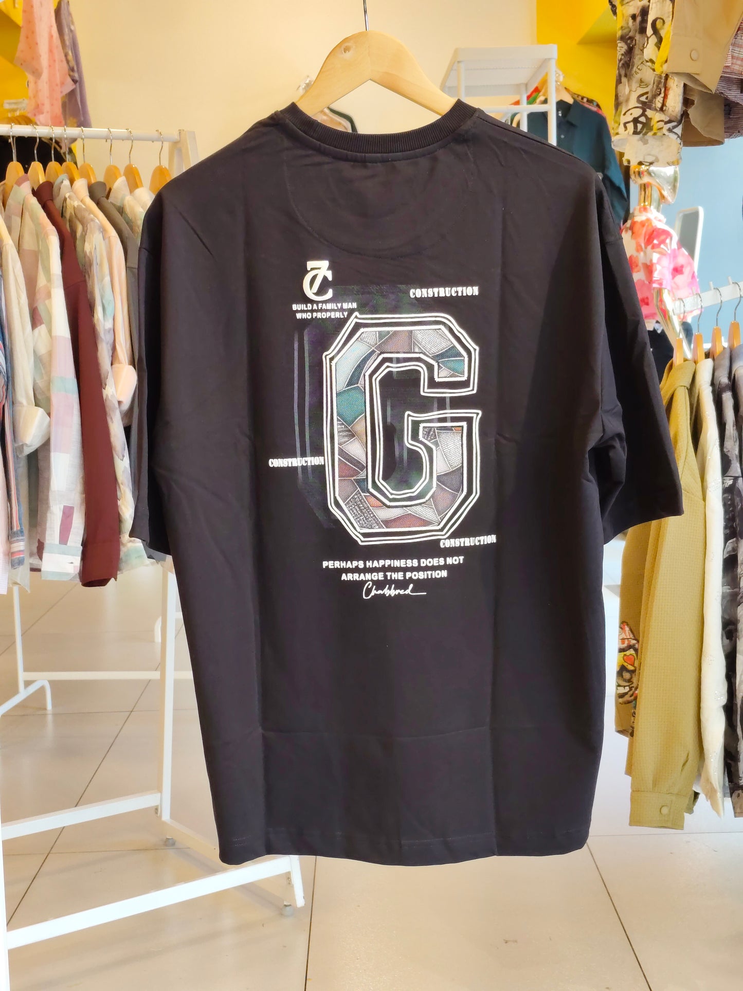 NEXT Printed Oversized Fit Round Neck T-shirt (XL)