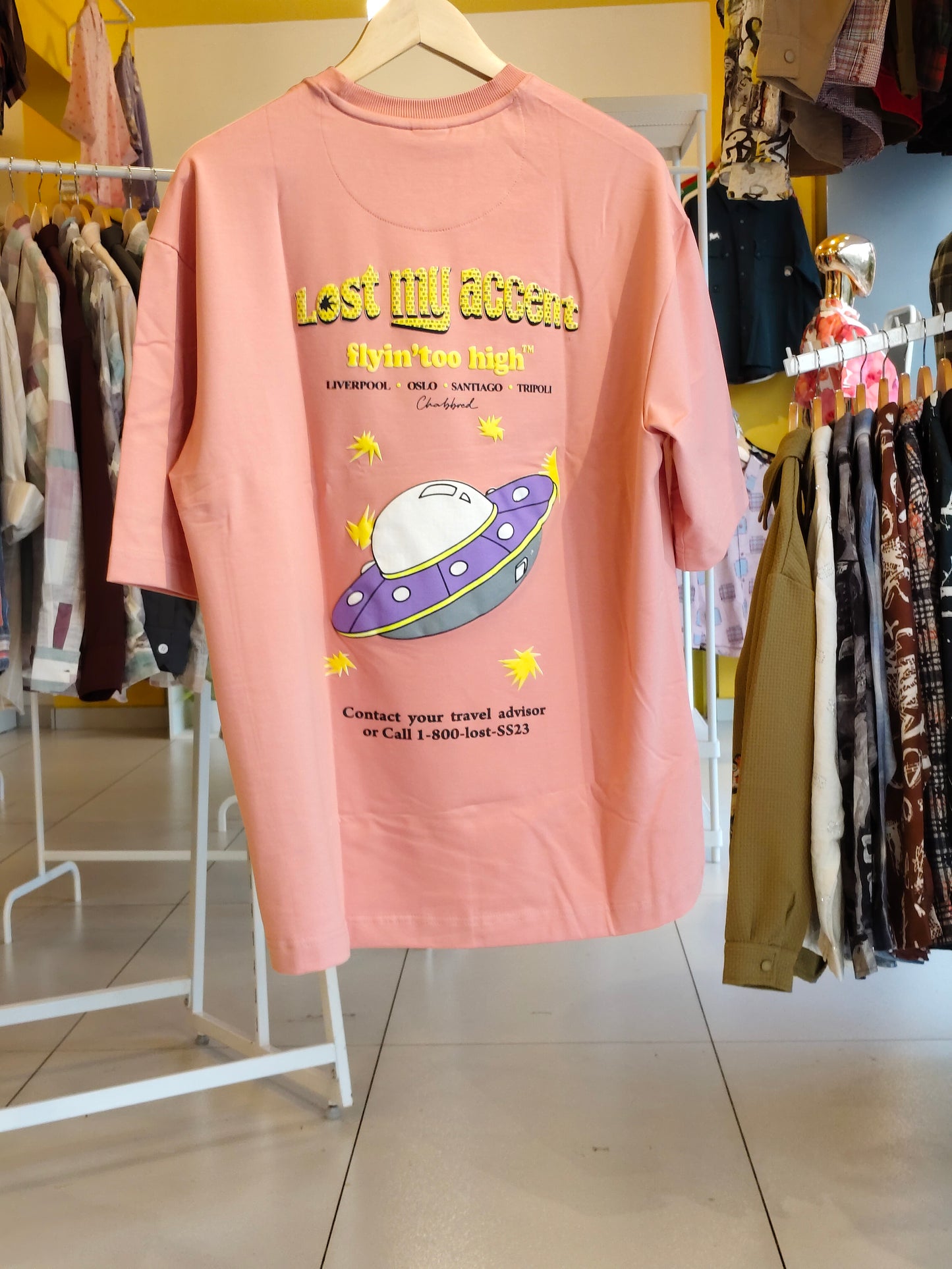 NEXT Printed Oversized Fit Round Neck T-shirt (XL)
