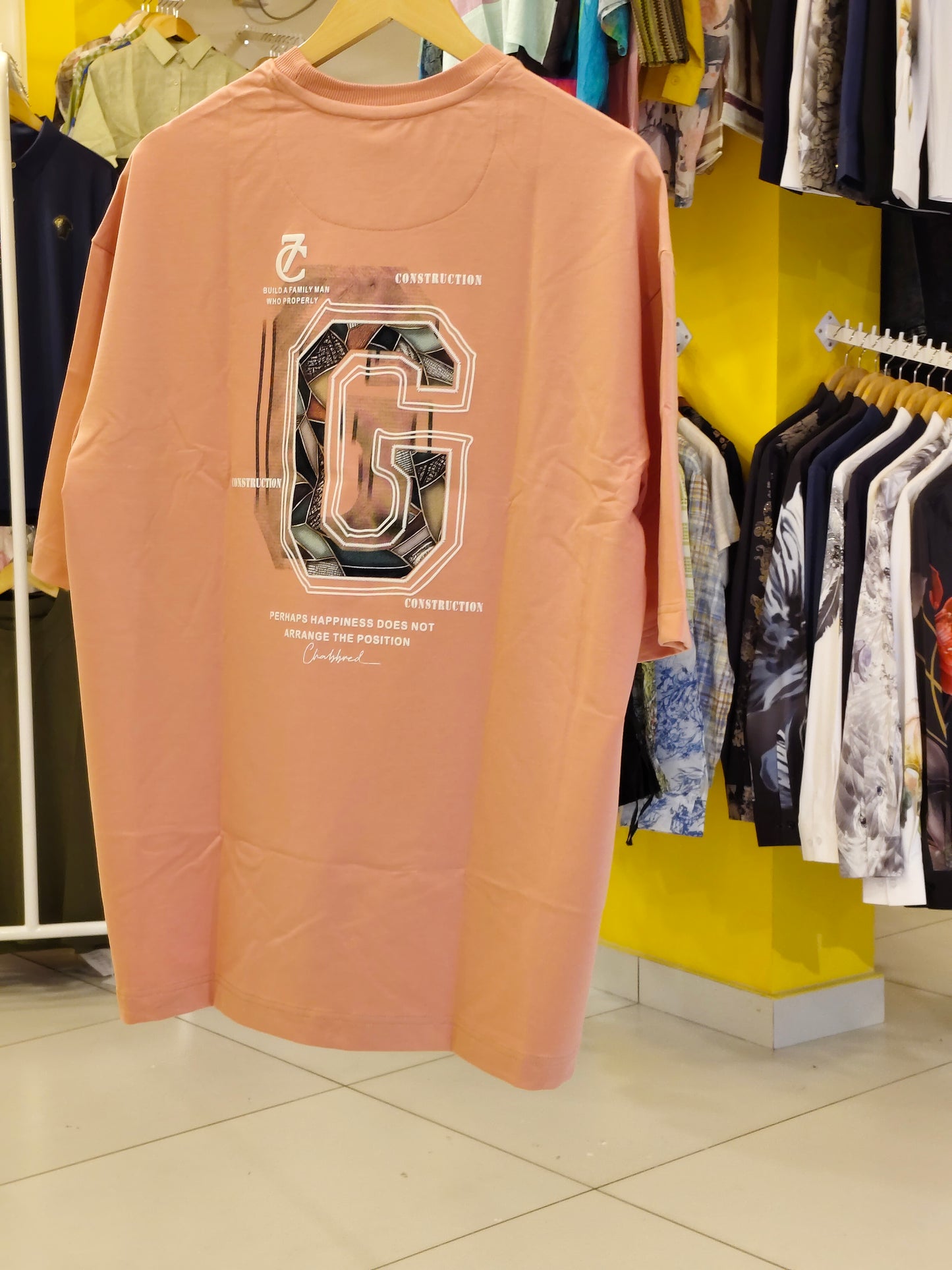 NEXT Printed Oversized Fit Round Neck T-shirt (XXL)