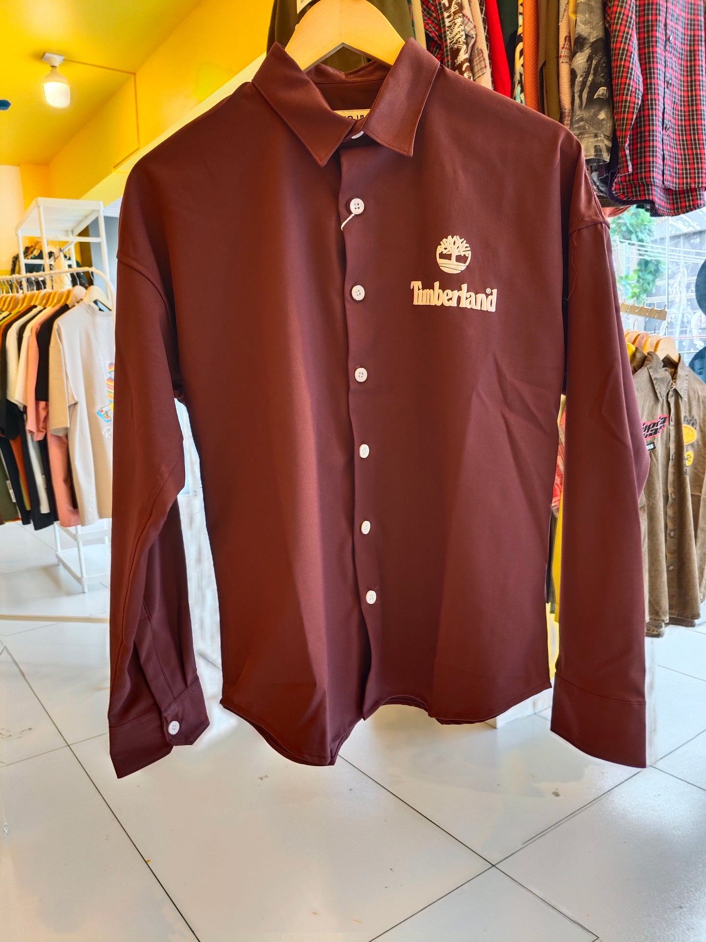 Oversized Drop Shoulder Shirt For Men (Large)