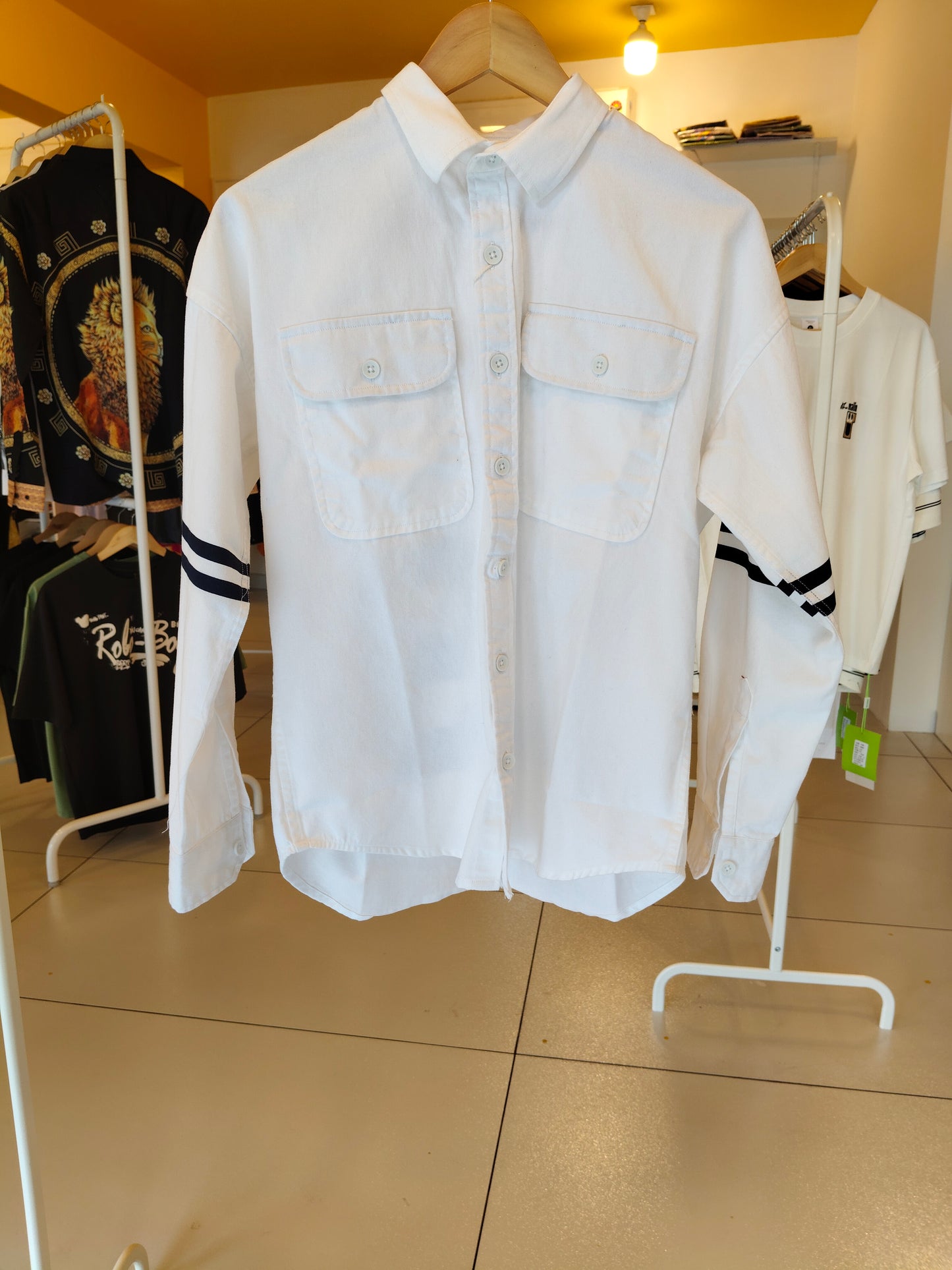 Oversized Drop Shoulder Shirt For Men (Medium)