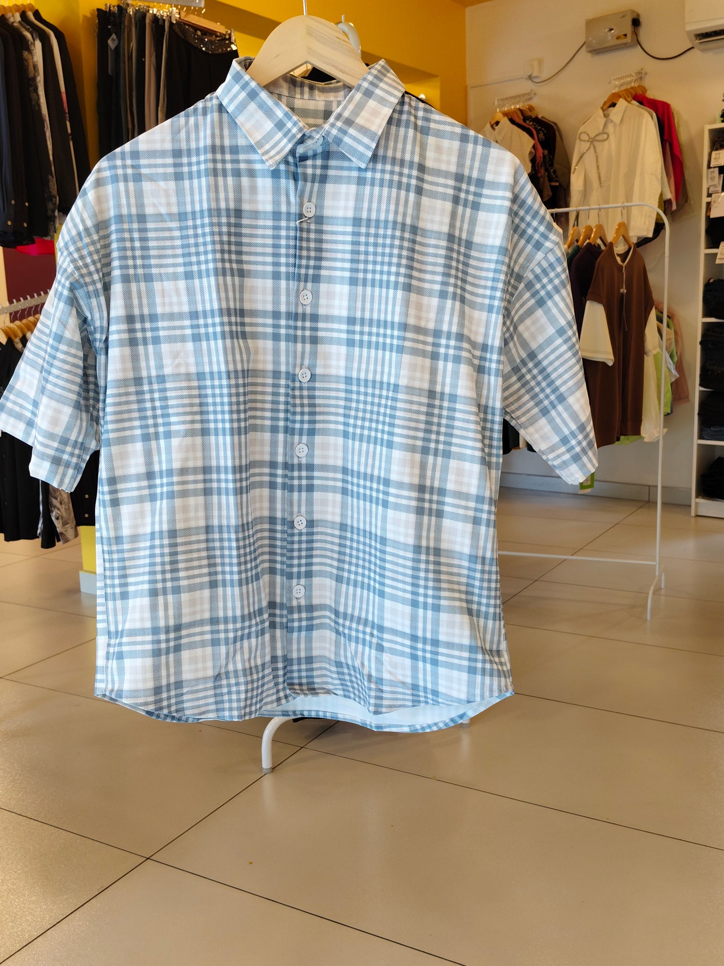 Oversized Drop Shoulder Shirt For Men (Large)