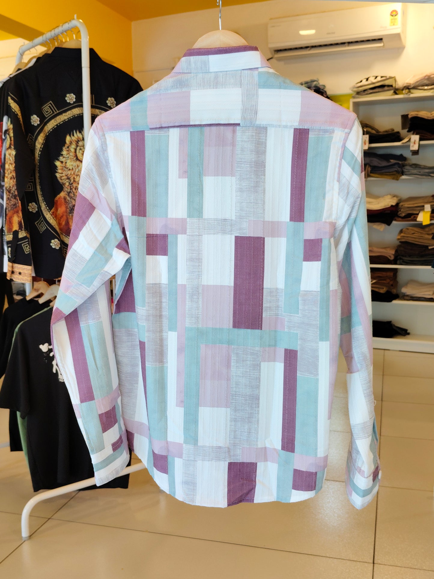 Oversized Drop Shoulder Shirt For Men (Medium)