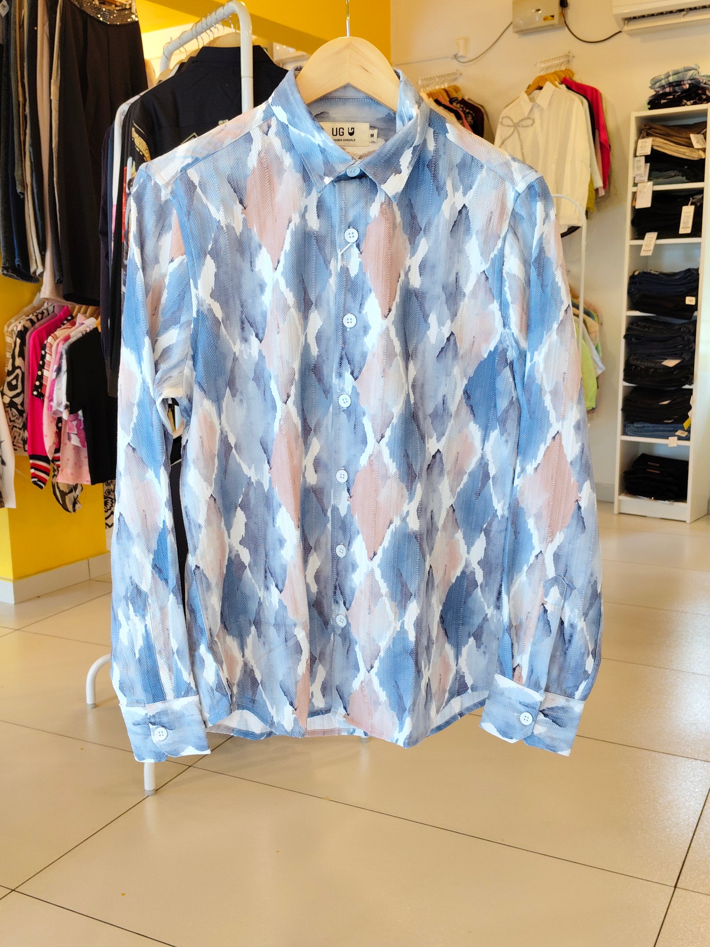 Oversized Drop Shoulder Shirt For Men (Medium)