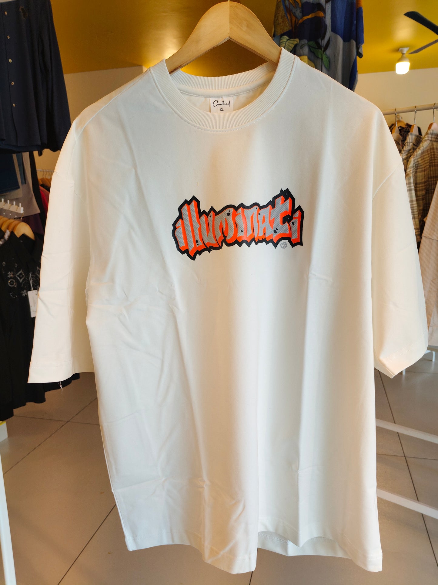 NEXT Printed Oversized Fit Round Neck T-shirt (XL)