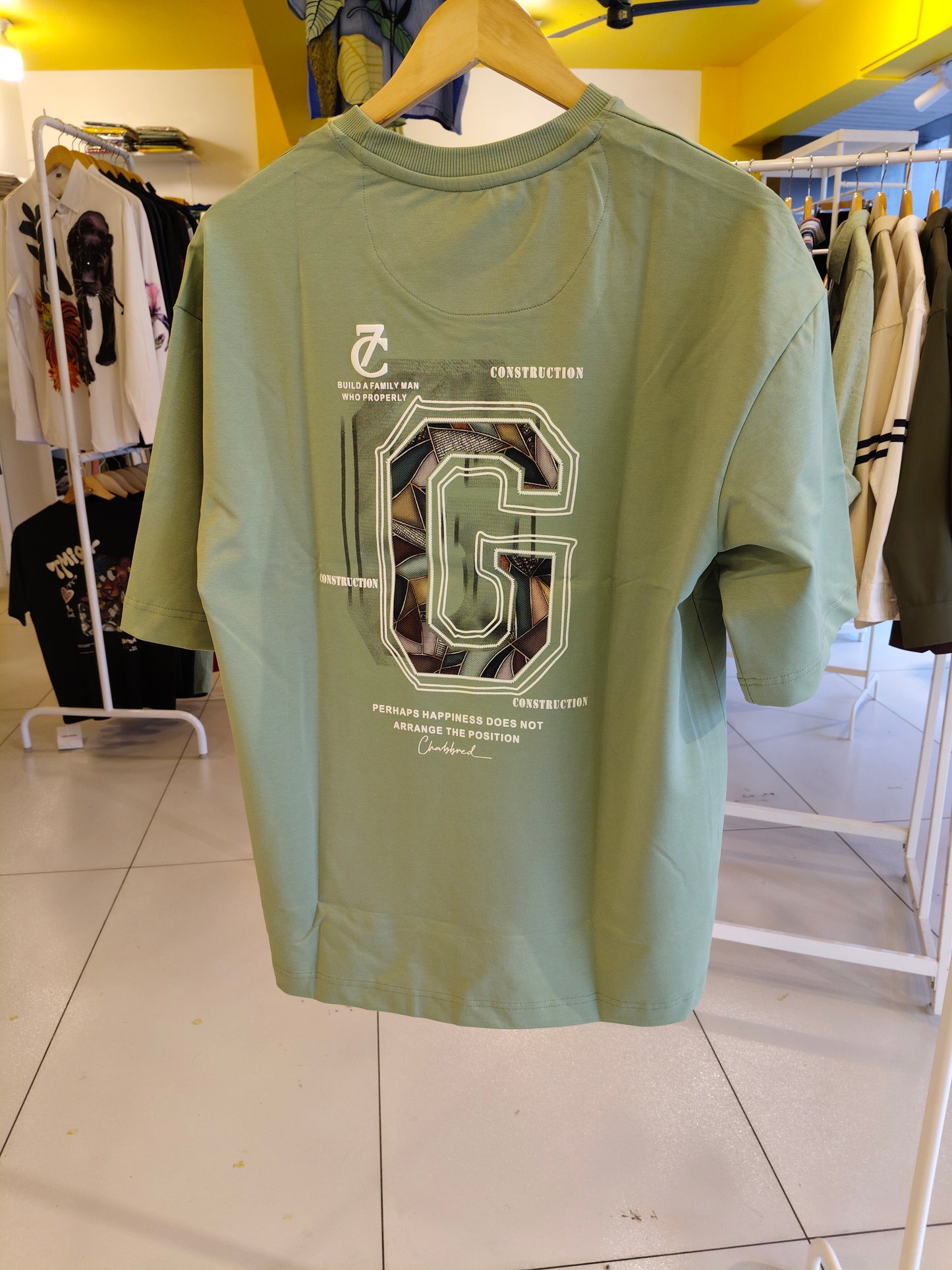 NEXT Printed Oversized Fit Round Neck T-shirt (LARGE)