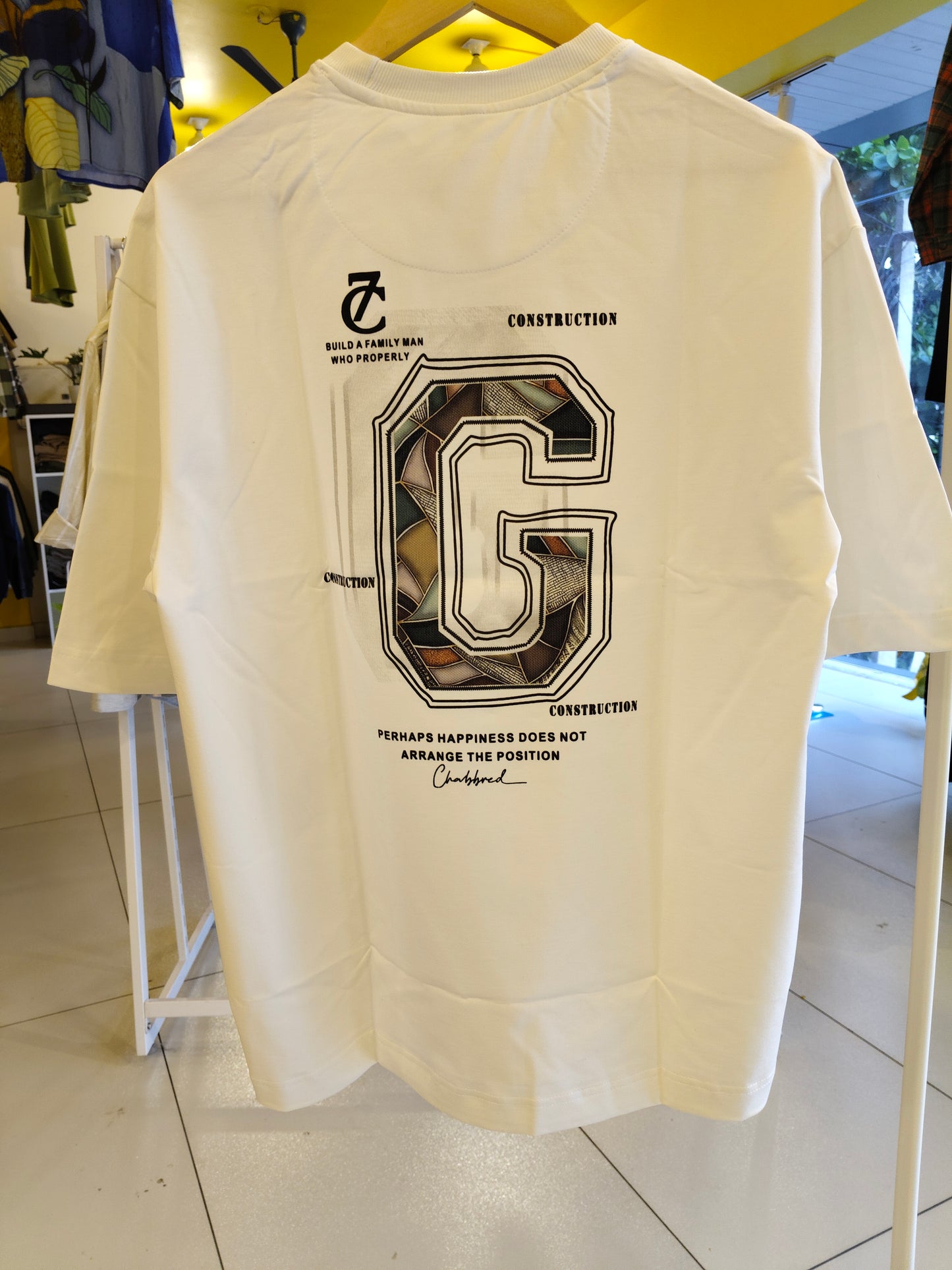NEXT Printed Oversized Fit Round Neck T-shirt (LARGE)