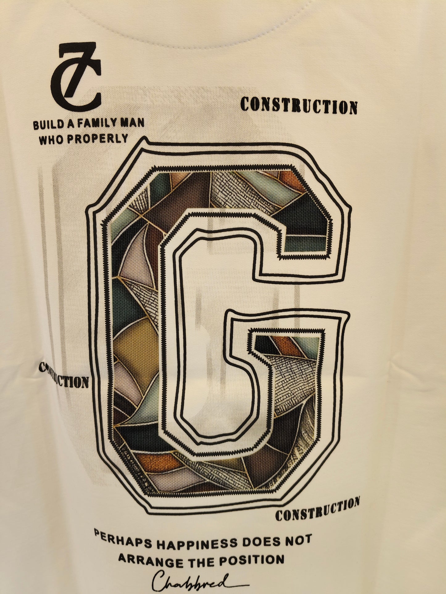 NEXT Printed Oversized Fit Round Neck T-shirt (LARGE)