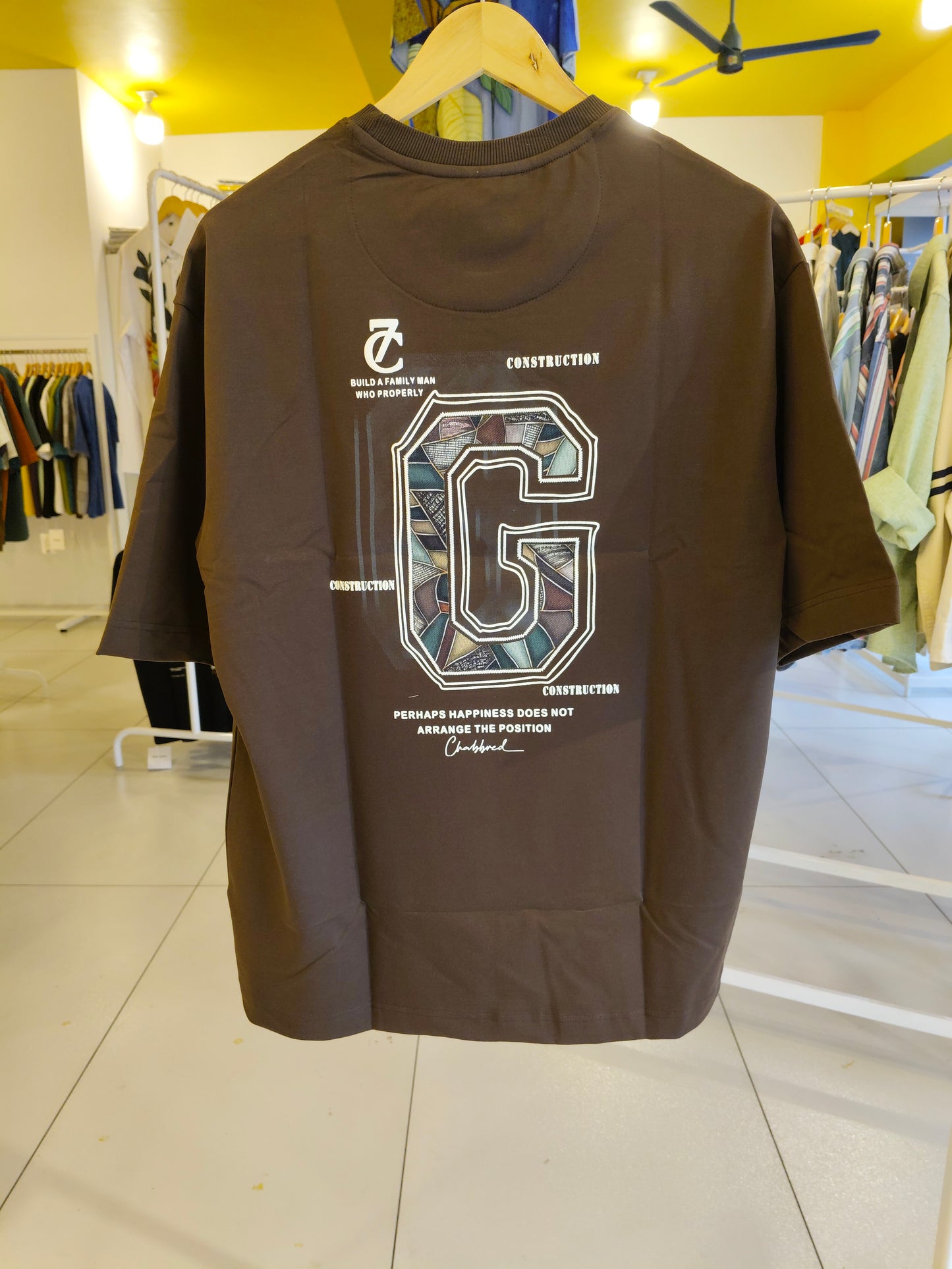 NEXT Printed Oversized Fit Round Neck T-shirt (LARGE)