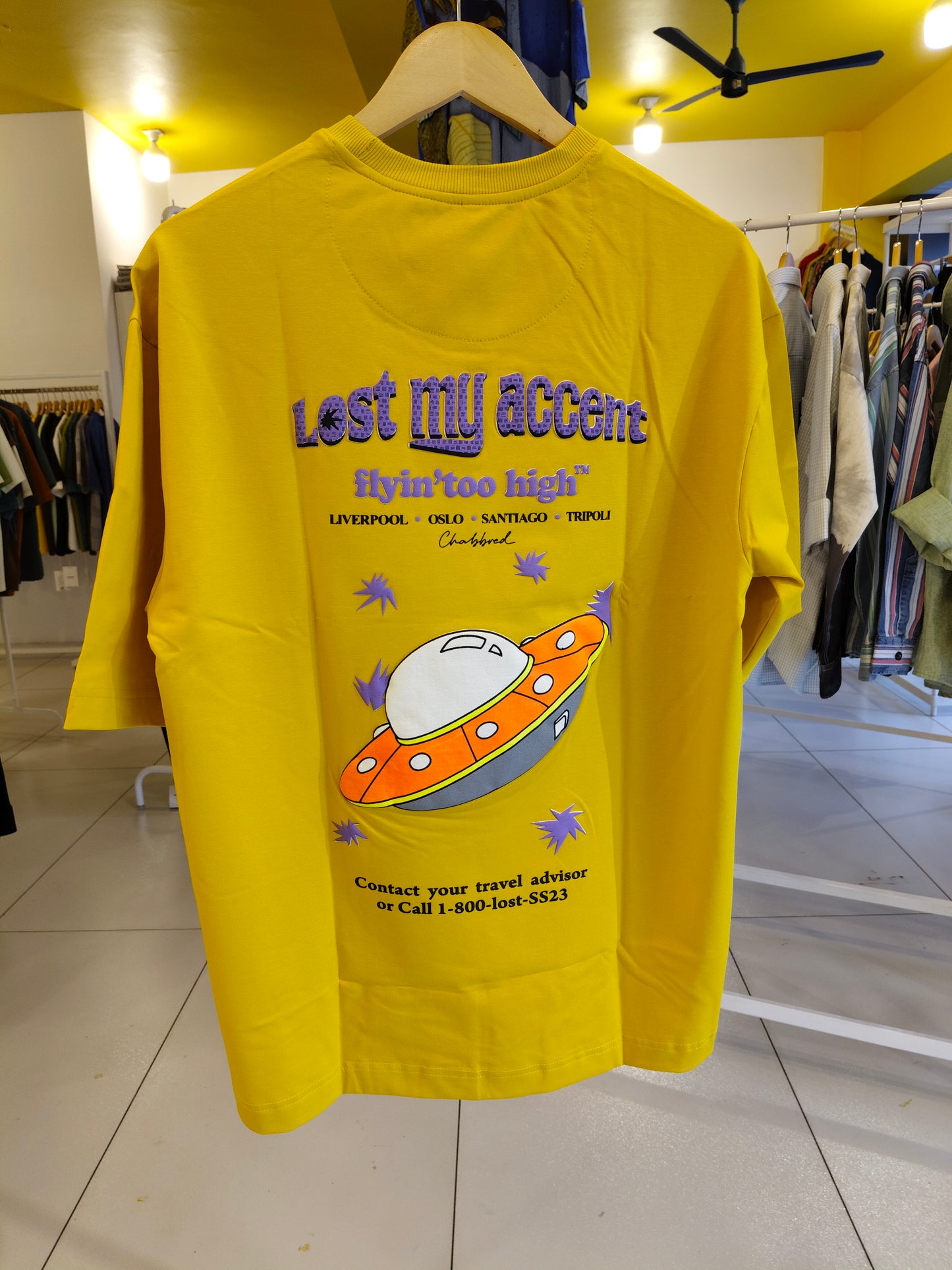 NEXT Printed Oversized Fit Round Neck T-shirt (LARGE)