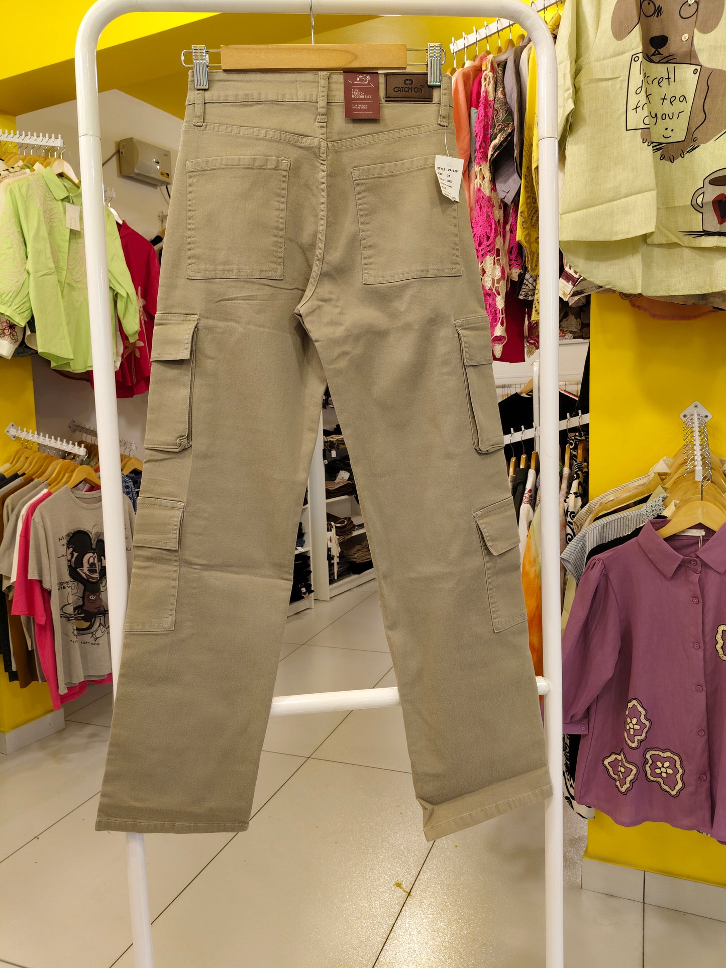 Ladies Cargo Denim Jeans (Size 32)