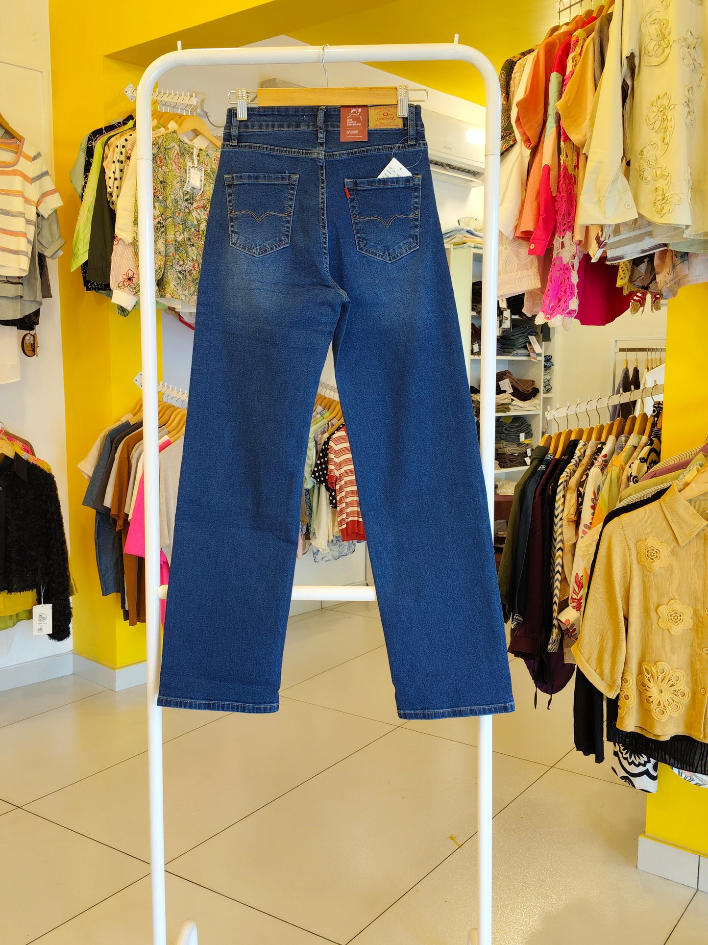 Ladies Wide Leg Denim Jeans For Women (Size 28)