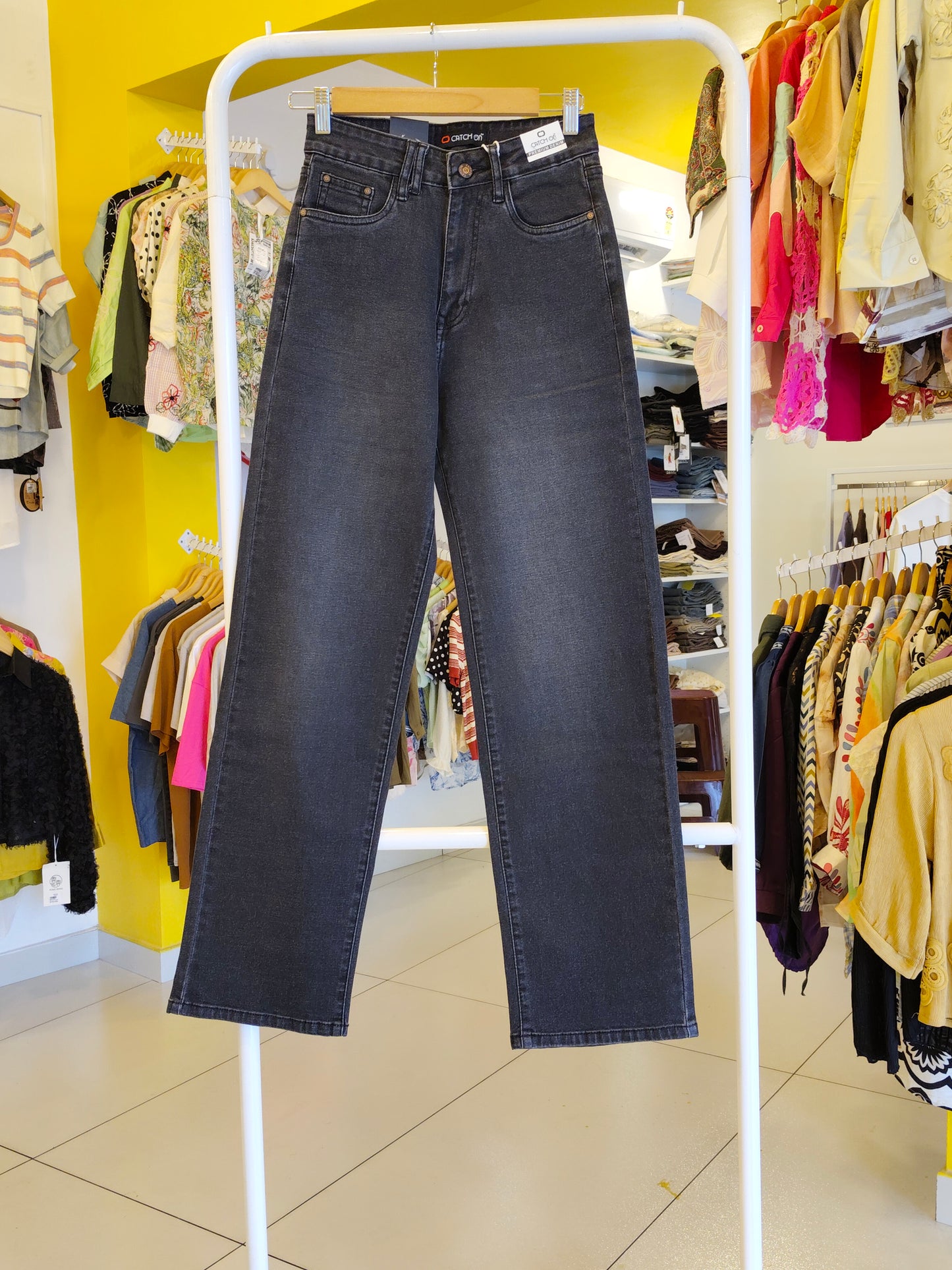 Ladies Wide Leg Denim Jeans For Women (Size 28)