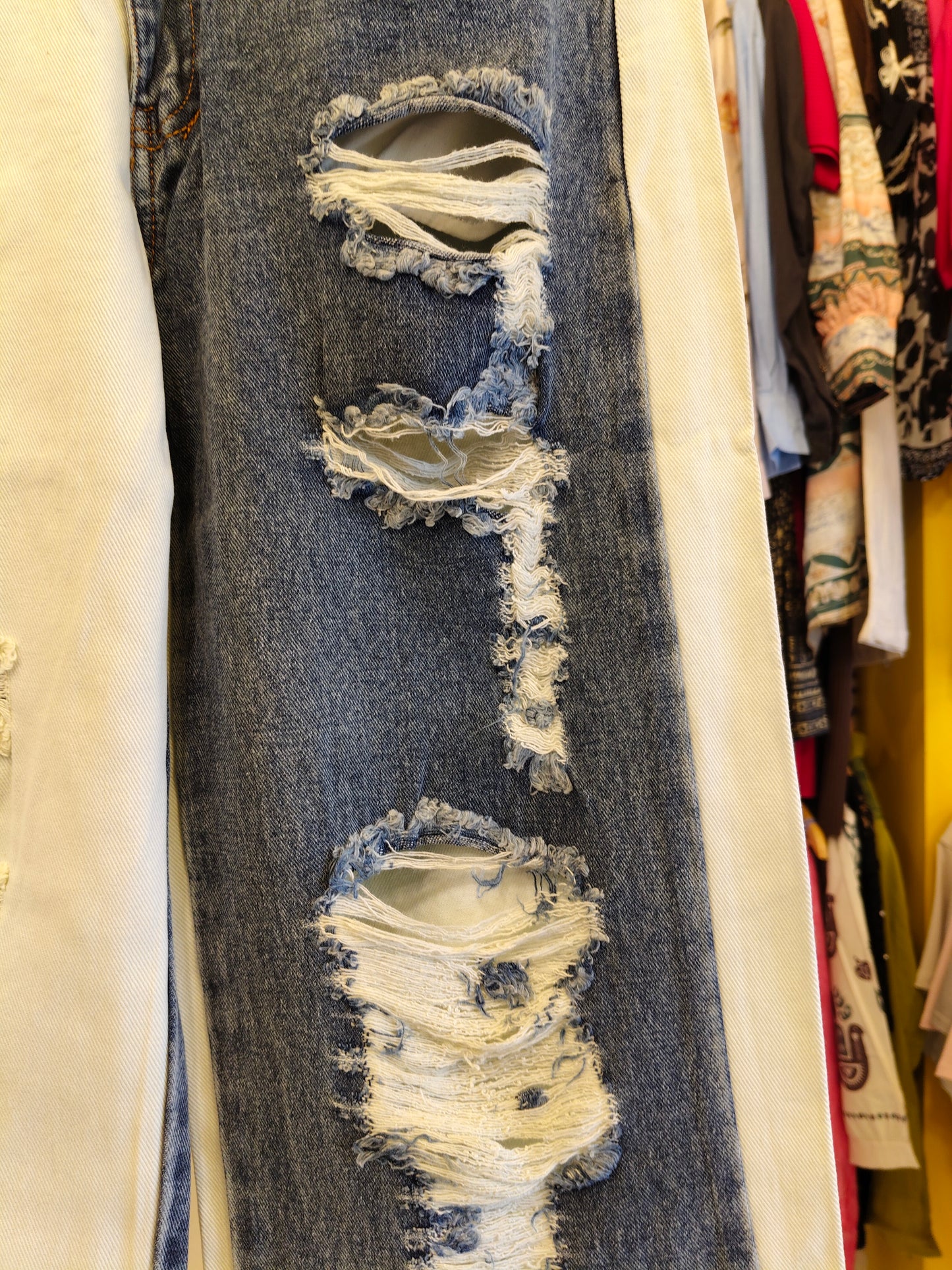 Ripped Denim Jeans for Women (MEDIUM)