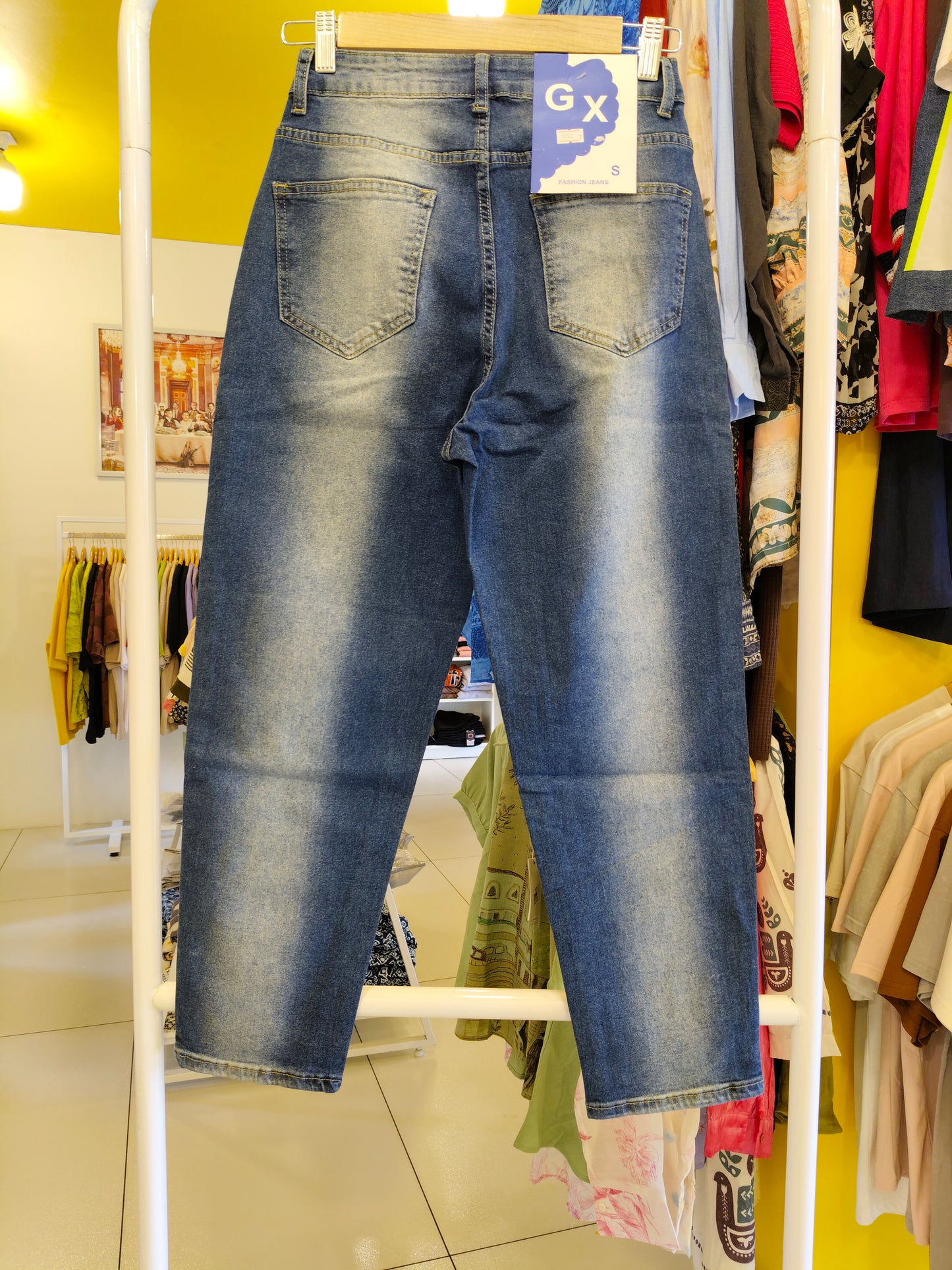 Wide Leg Denim Jeans for Women (XL)