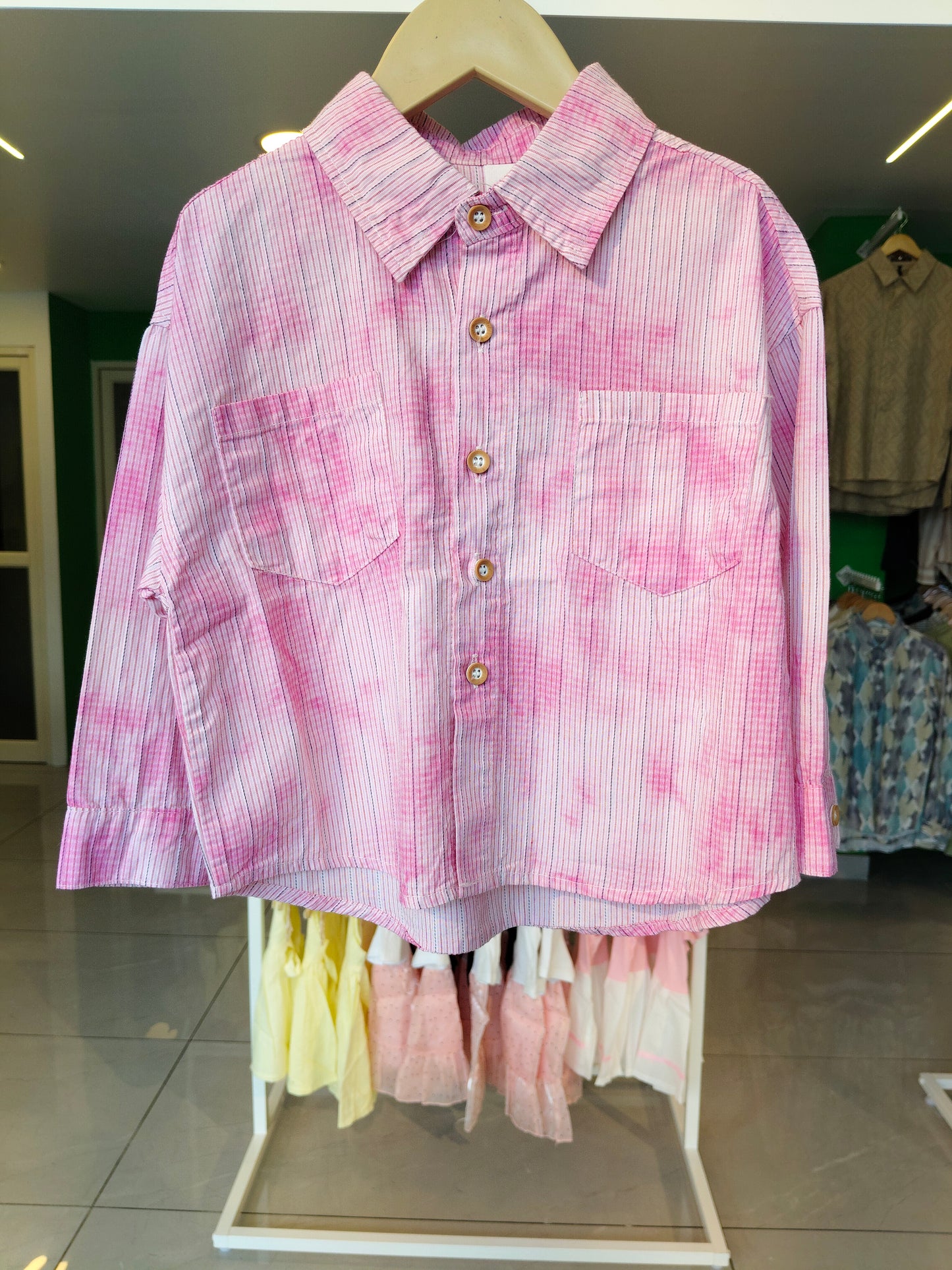 Oversized Drop Shoulder Shirt for Boys (SIZE 120)