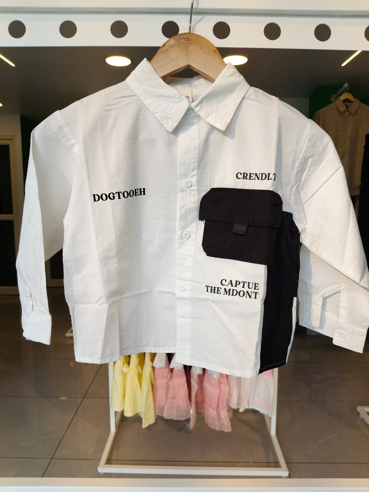 Oversized Drop Shoulder Shirt for Boys (SIZE 120)