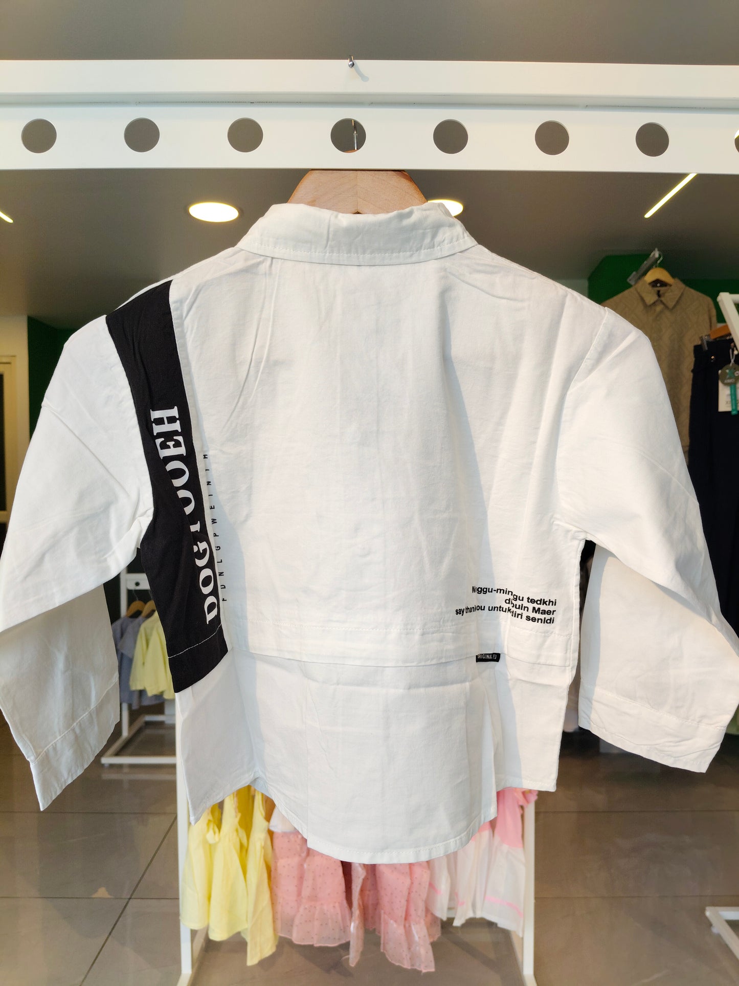 Oversized Drop Shoulder Shirt for Boys (SIZE 120)