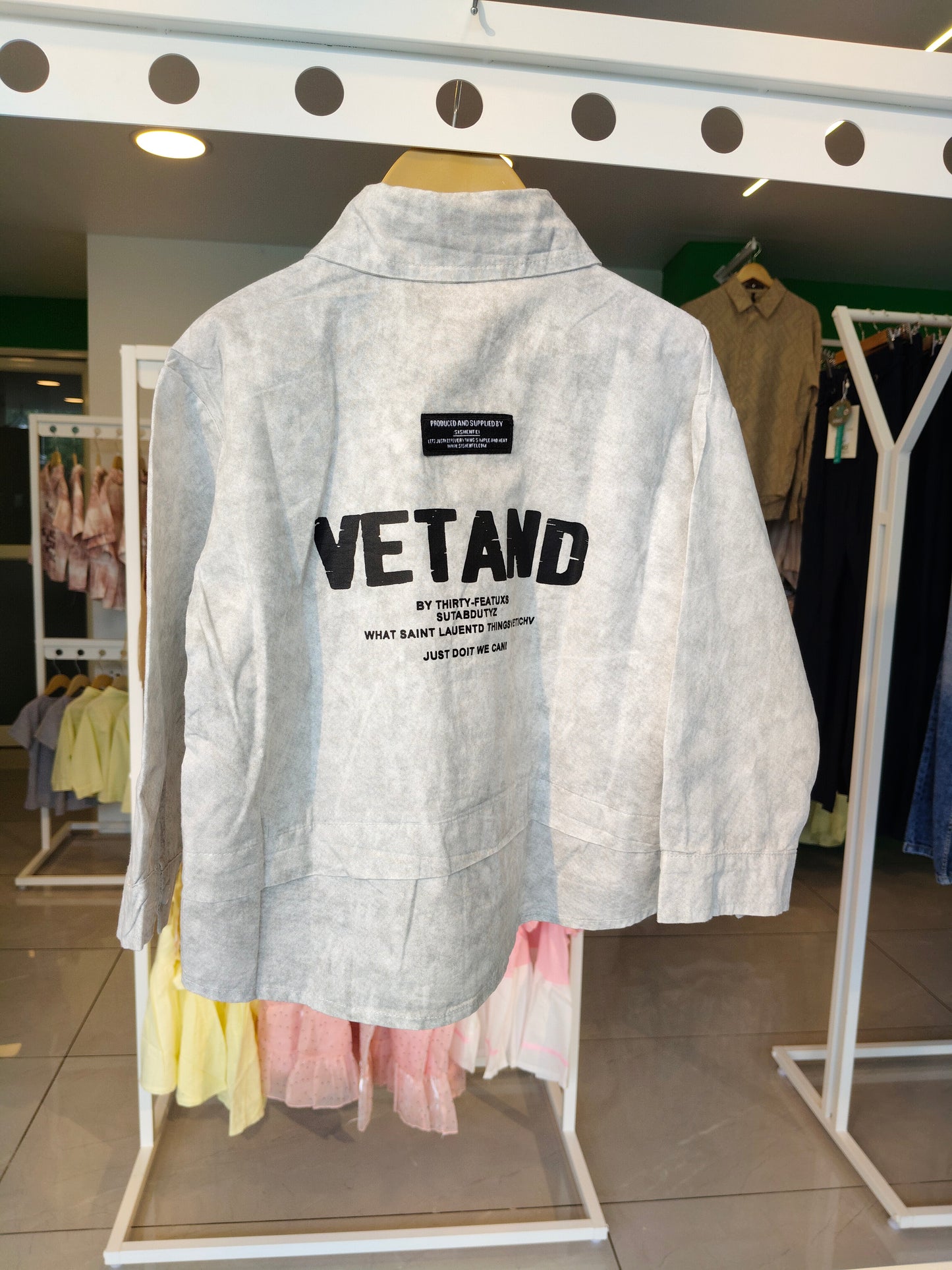 Oversized Drop Shoulder Shirt for Boys (SIZE 120)