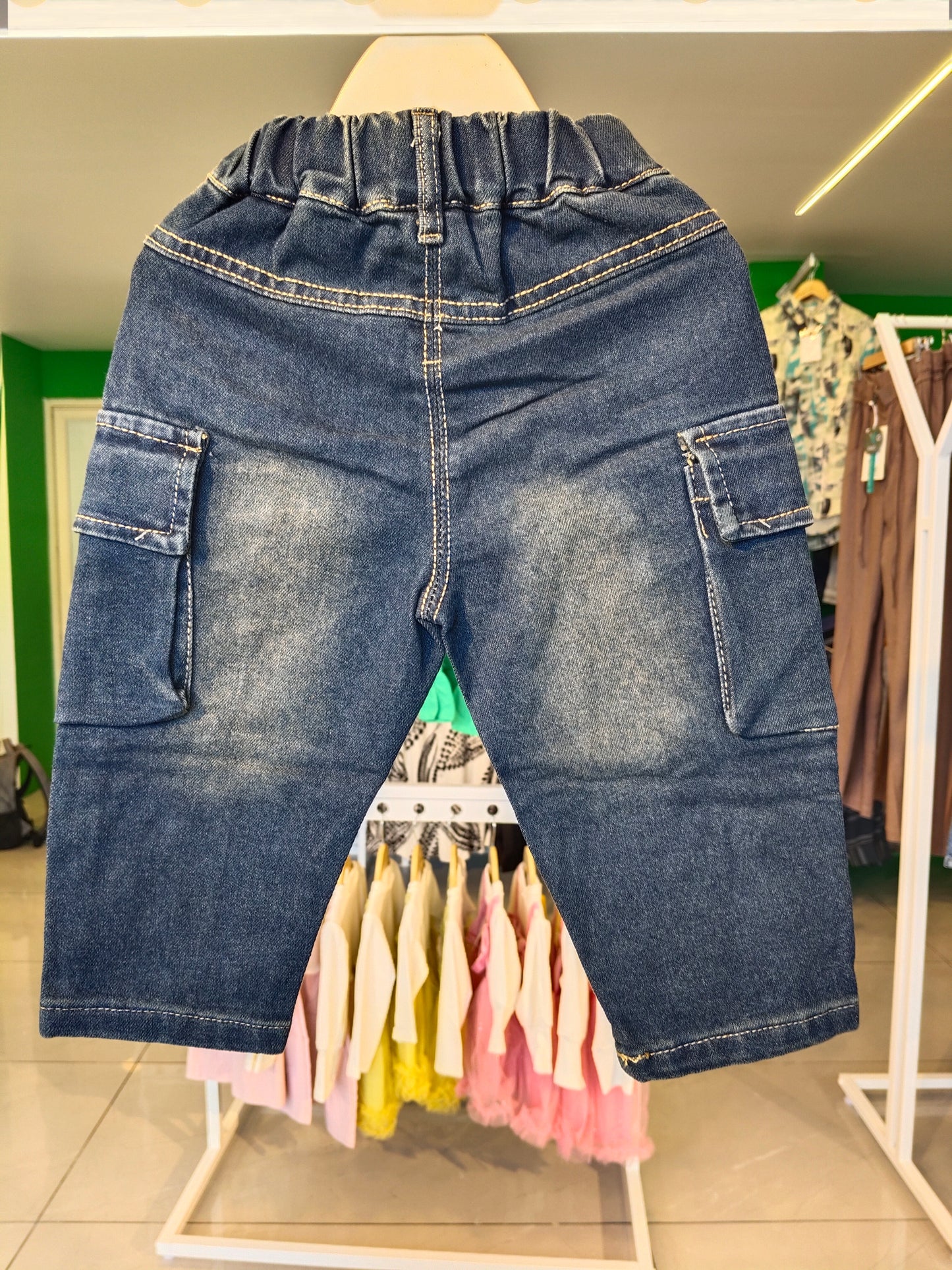 Cargo Denim Jeans for Kids (SIZE 14)