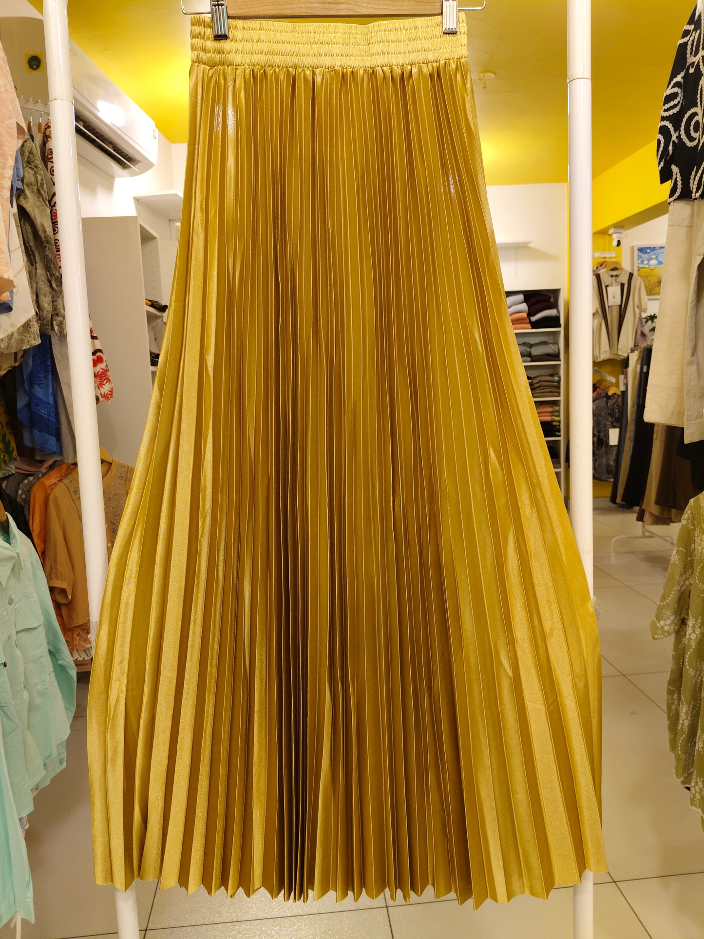 Women's Pleated Flared Maxi Skirt