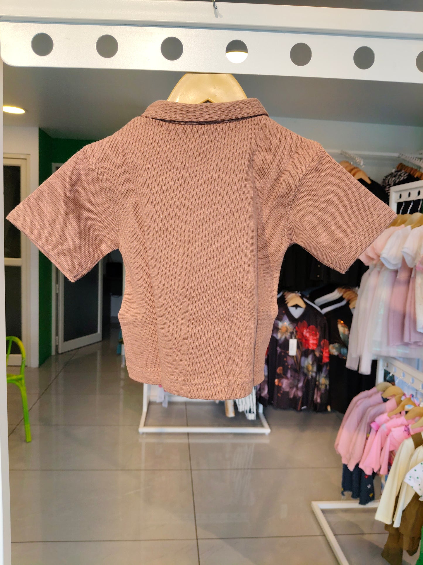 Kids' Zip-Up Polo T-Shirt (3 year)