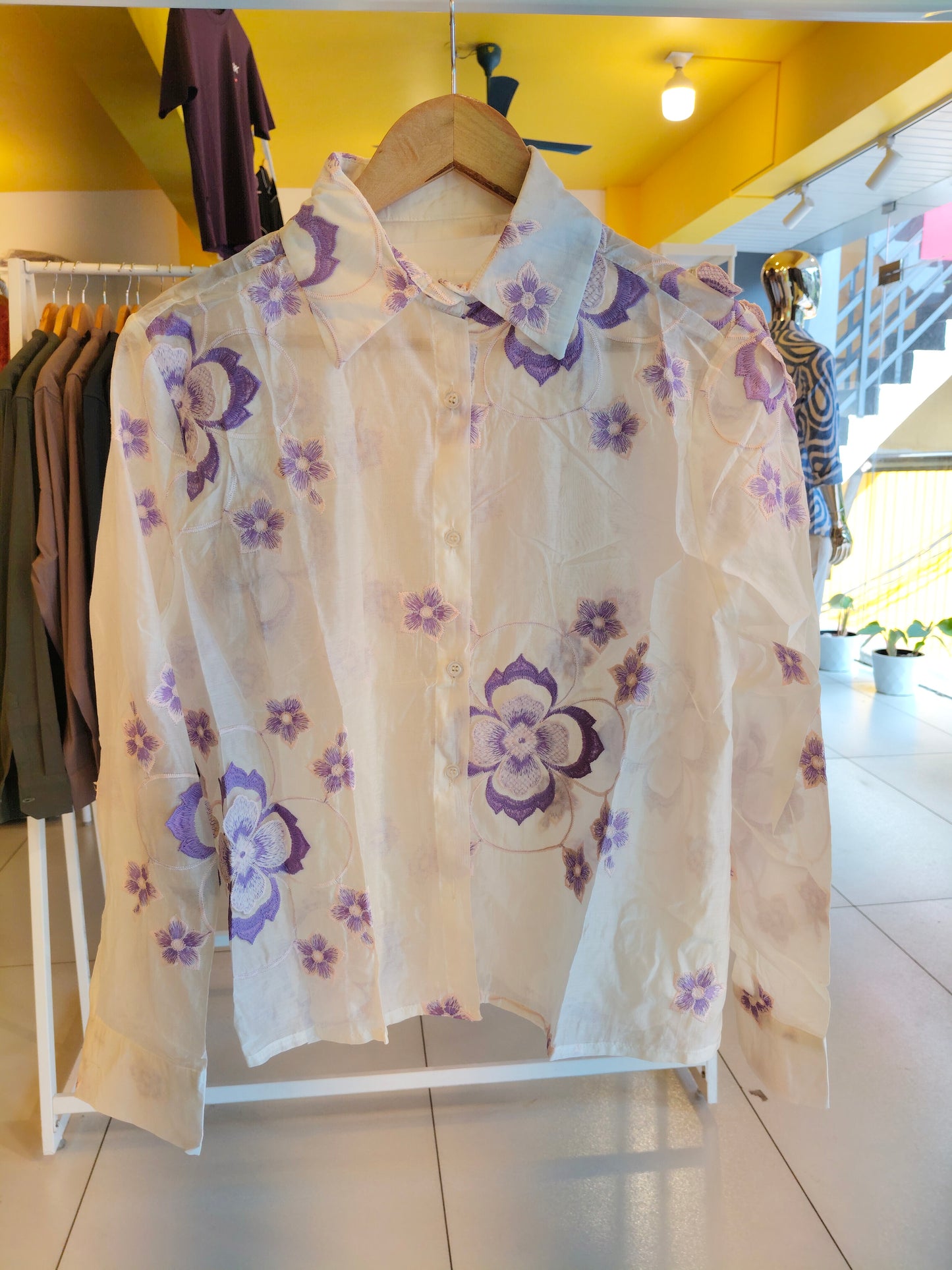 Korean Floral Shirt for women (FREE SIZE)