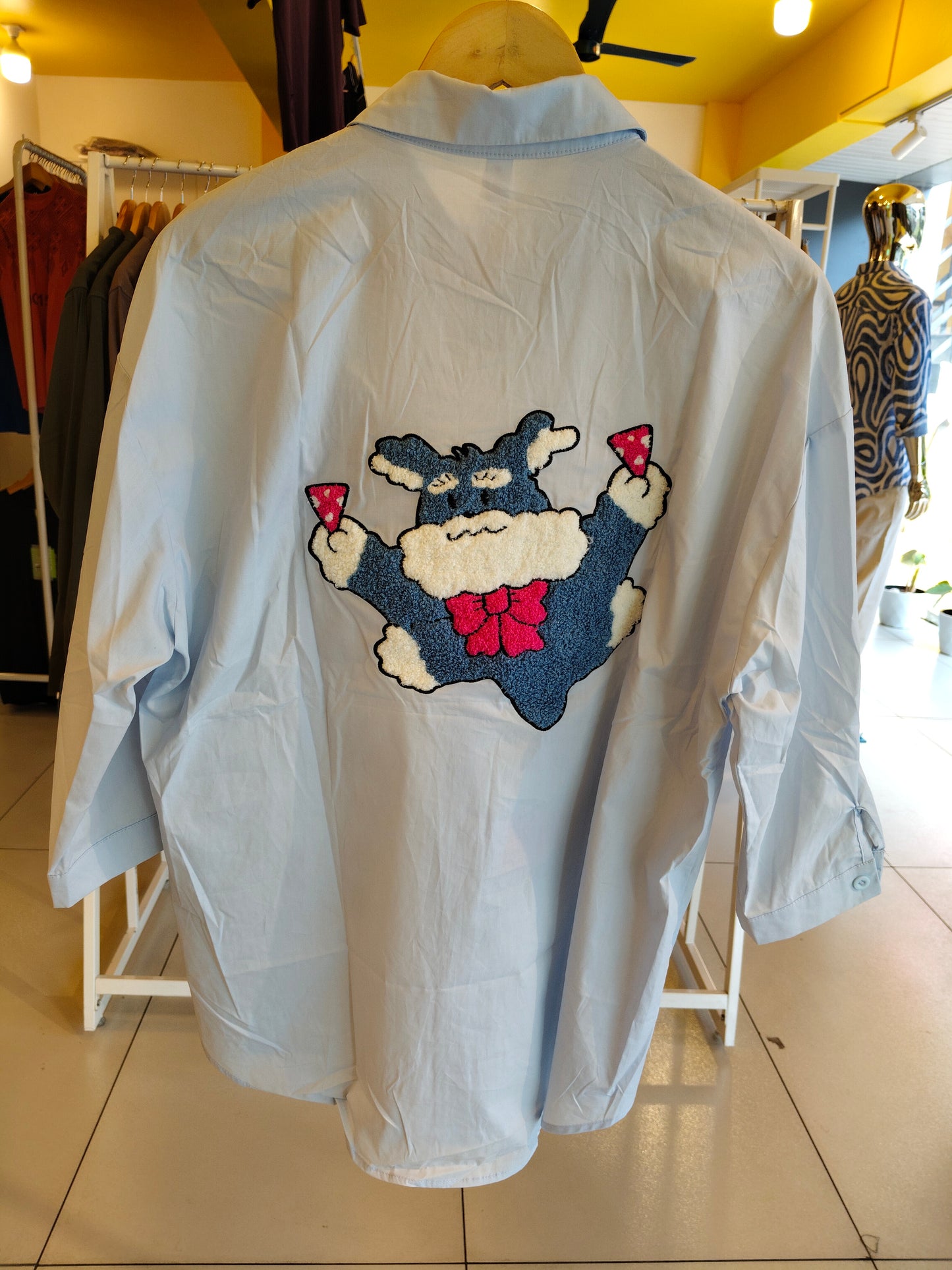 Ladies Shirt with Embroidered Rabbit (FREE SIZE)