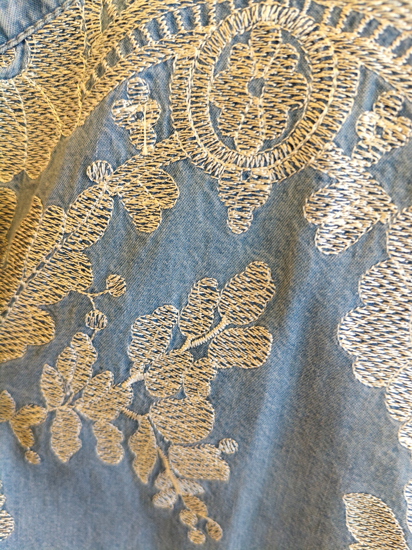 Ladies Embroidered Denim Top (LARGE)