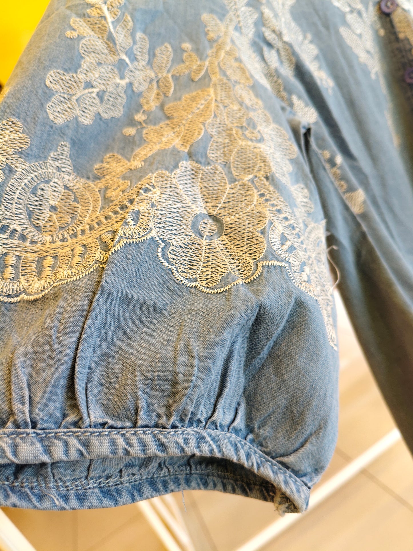 Ladies Embroidered Denim Top (LARGE)