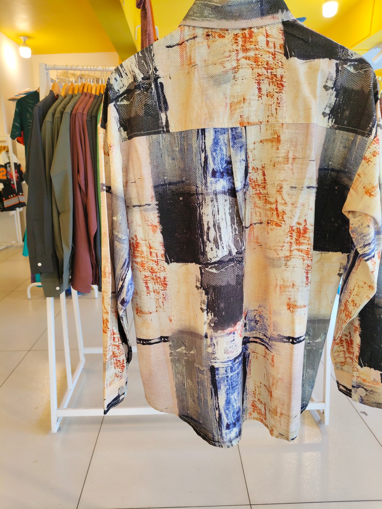 Men's Oversized Printed Shirt (XL)