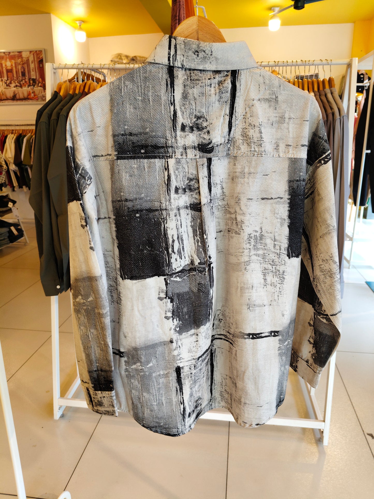 Men's Oversized Printed Shirt (LARGE)