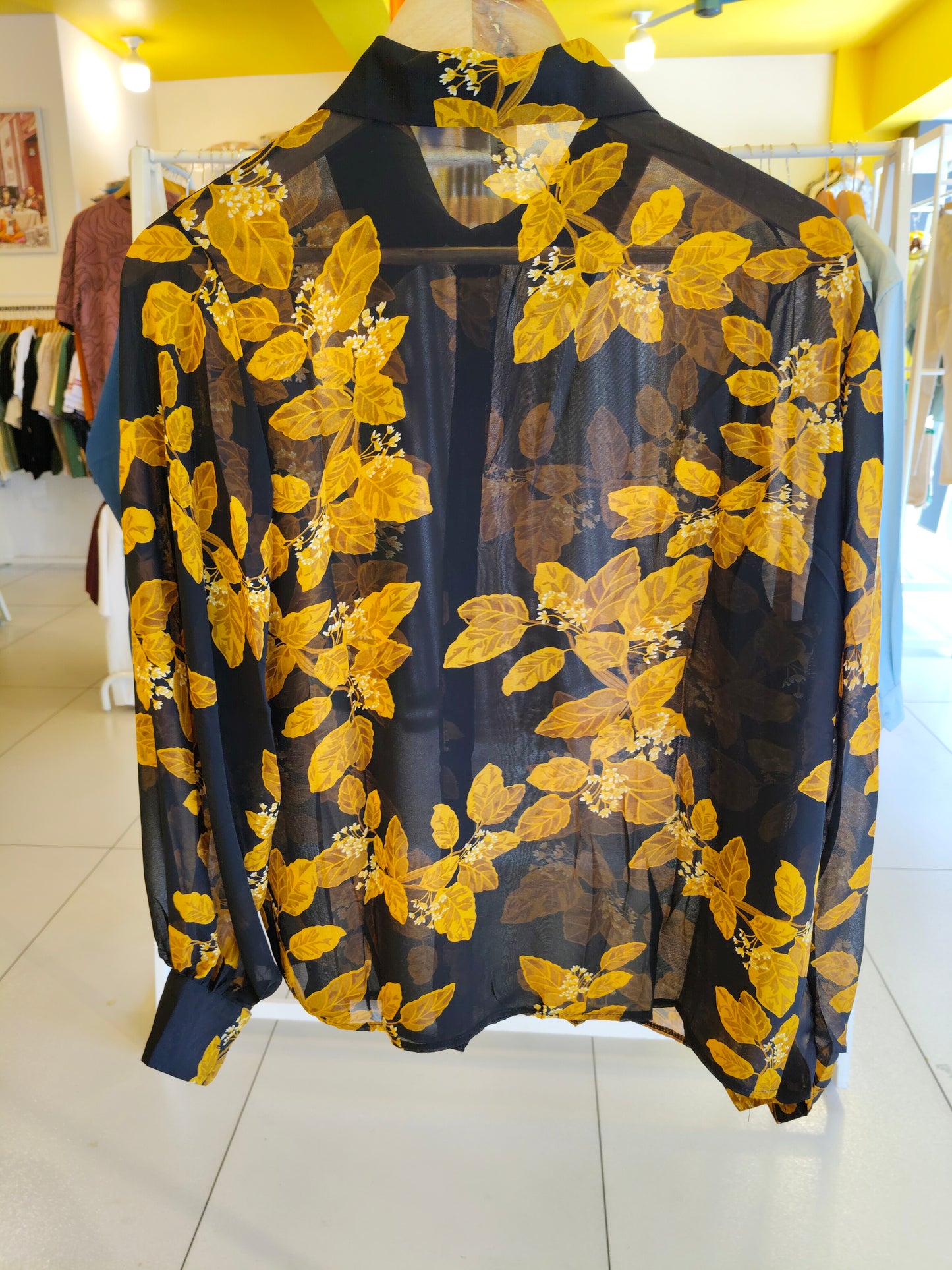 Floral Printed Sheer Shirt for Ladies (FREE SIZE)
