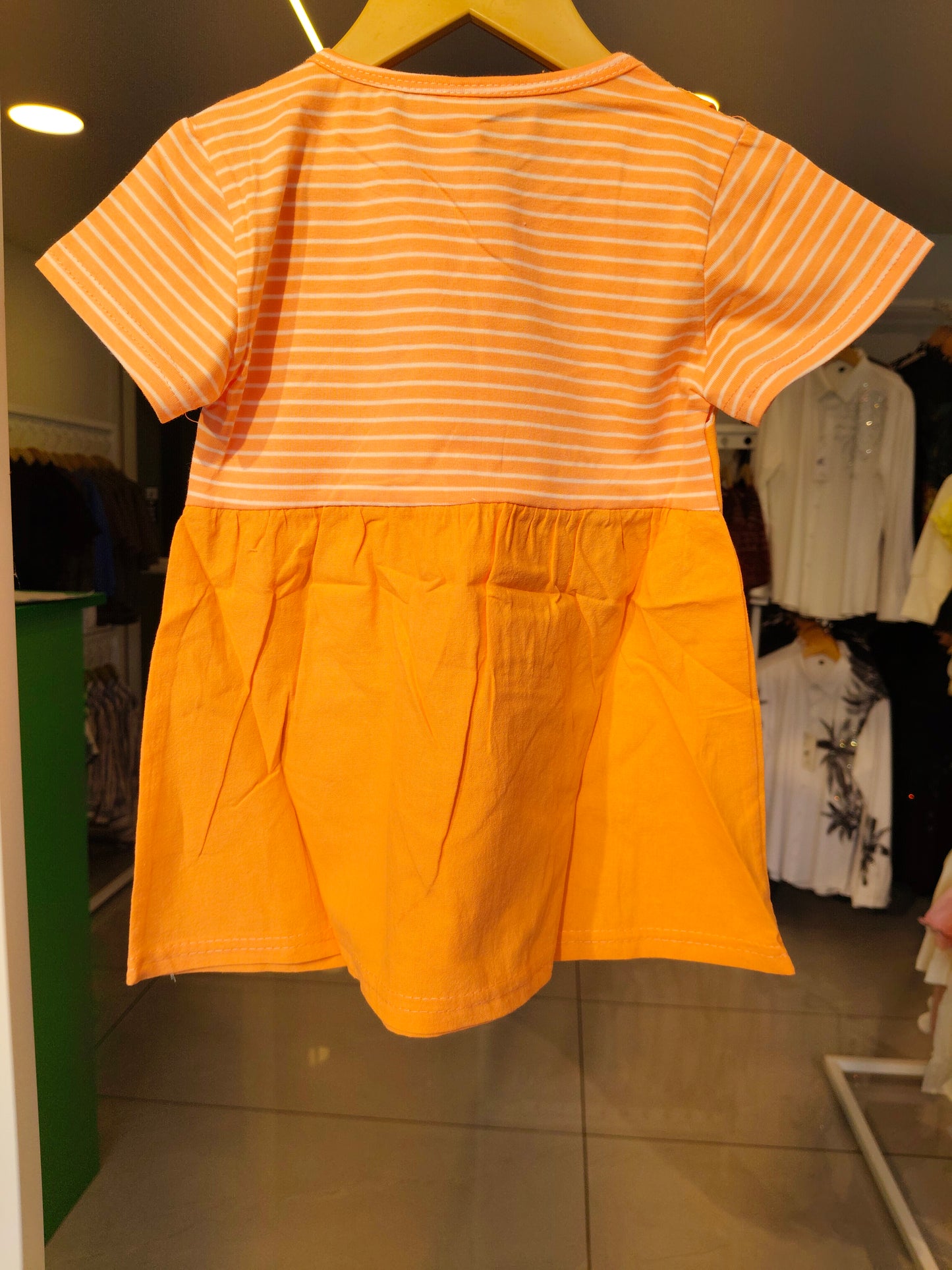 Toddler Girls' Striped Romper Dress ( LARGE)