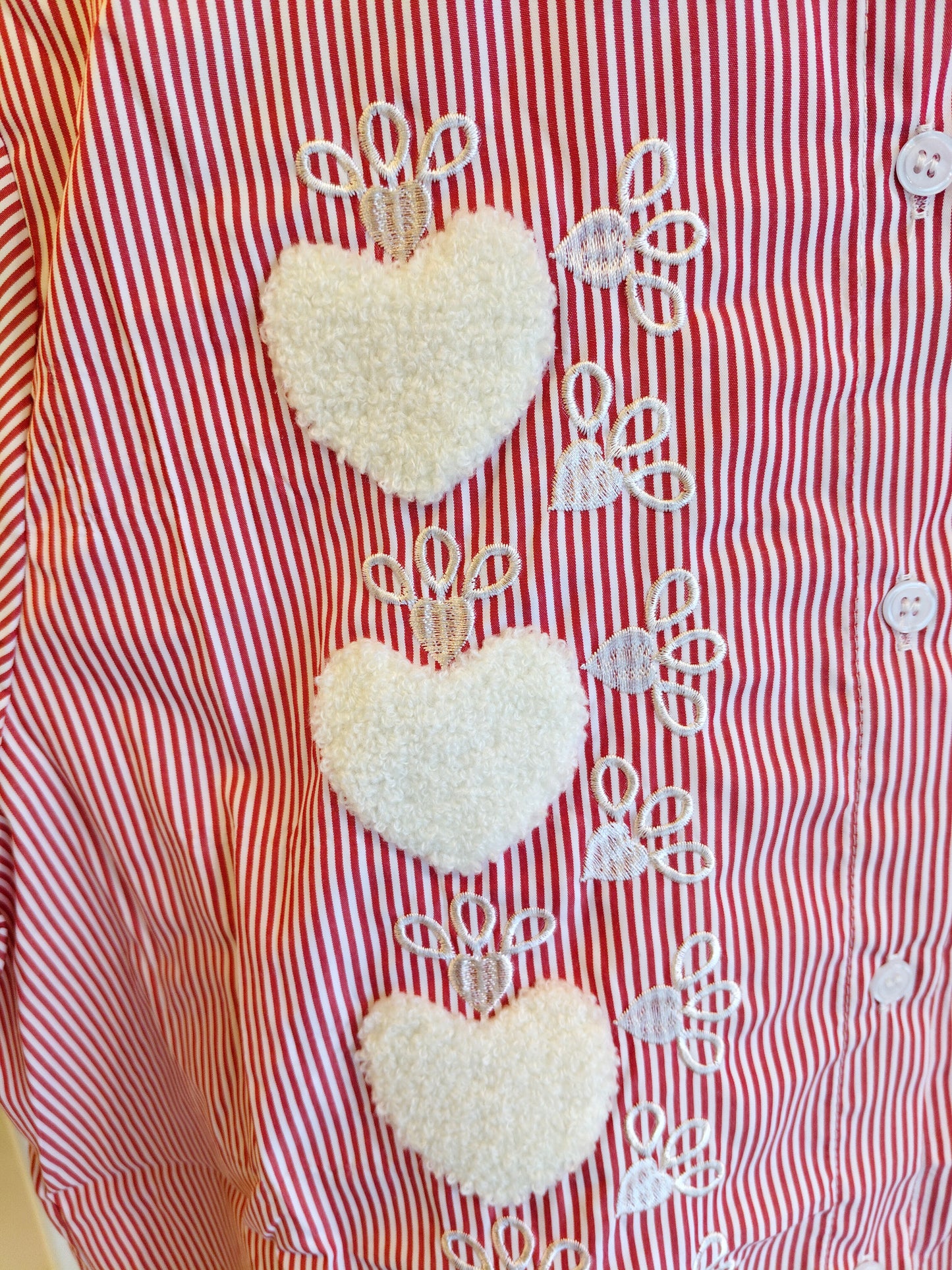 Embroidered Striped Shirt for Women (FREE SIZE)