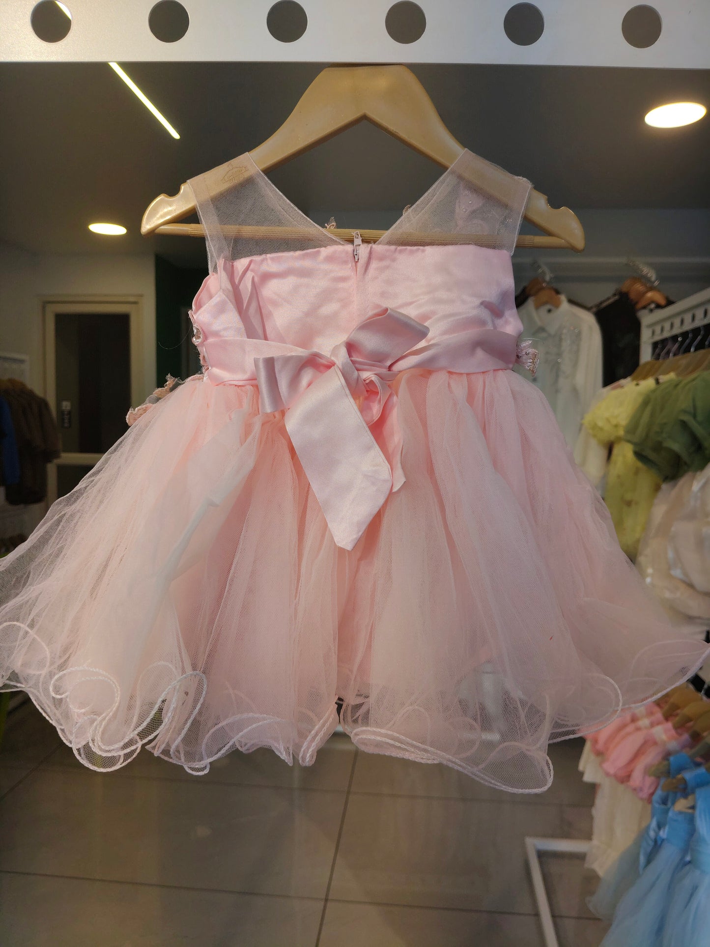 Toddler Girls' Sleeveless Floral Tulle Party Dress ( SIZE 2)