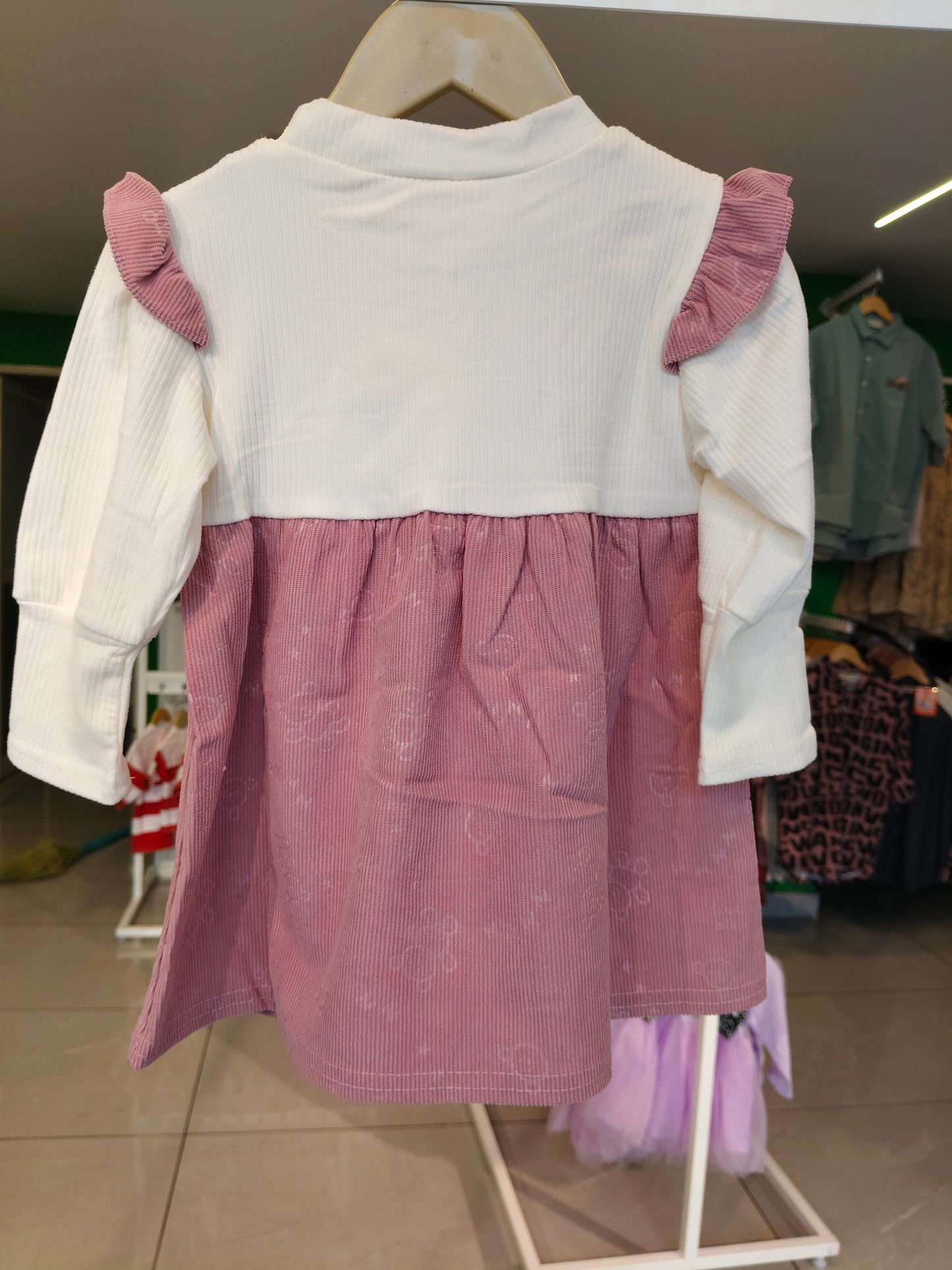 Toddler Girls' Corduroy Jumper Dress(MEDIUM)