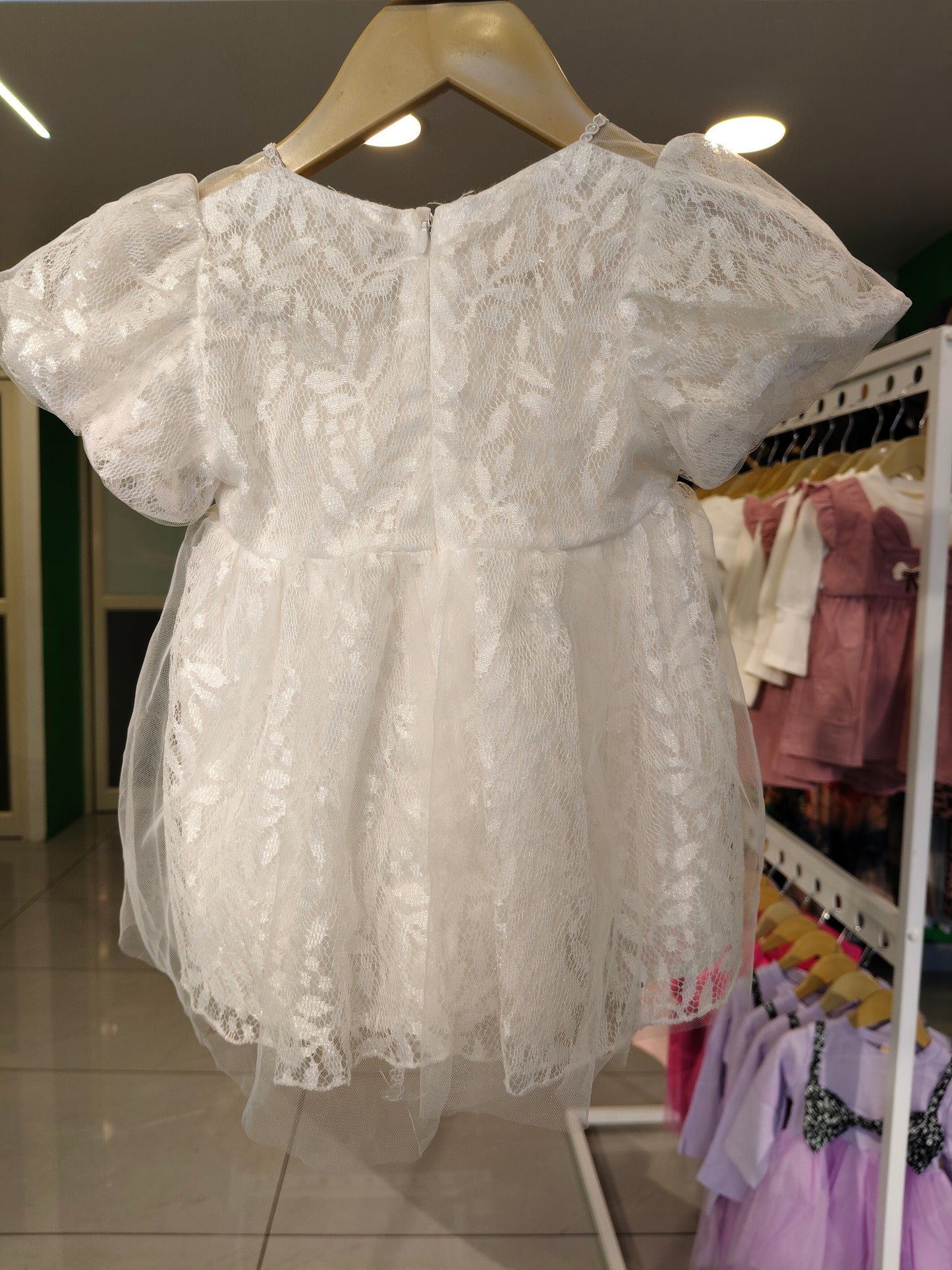 Toddler Girls' Tulle Lace Dress (SIZE 90)