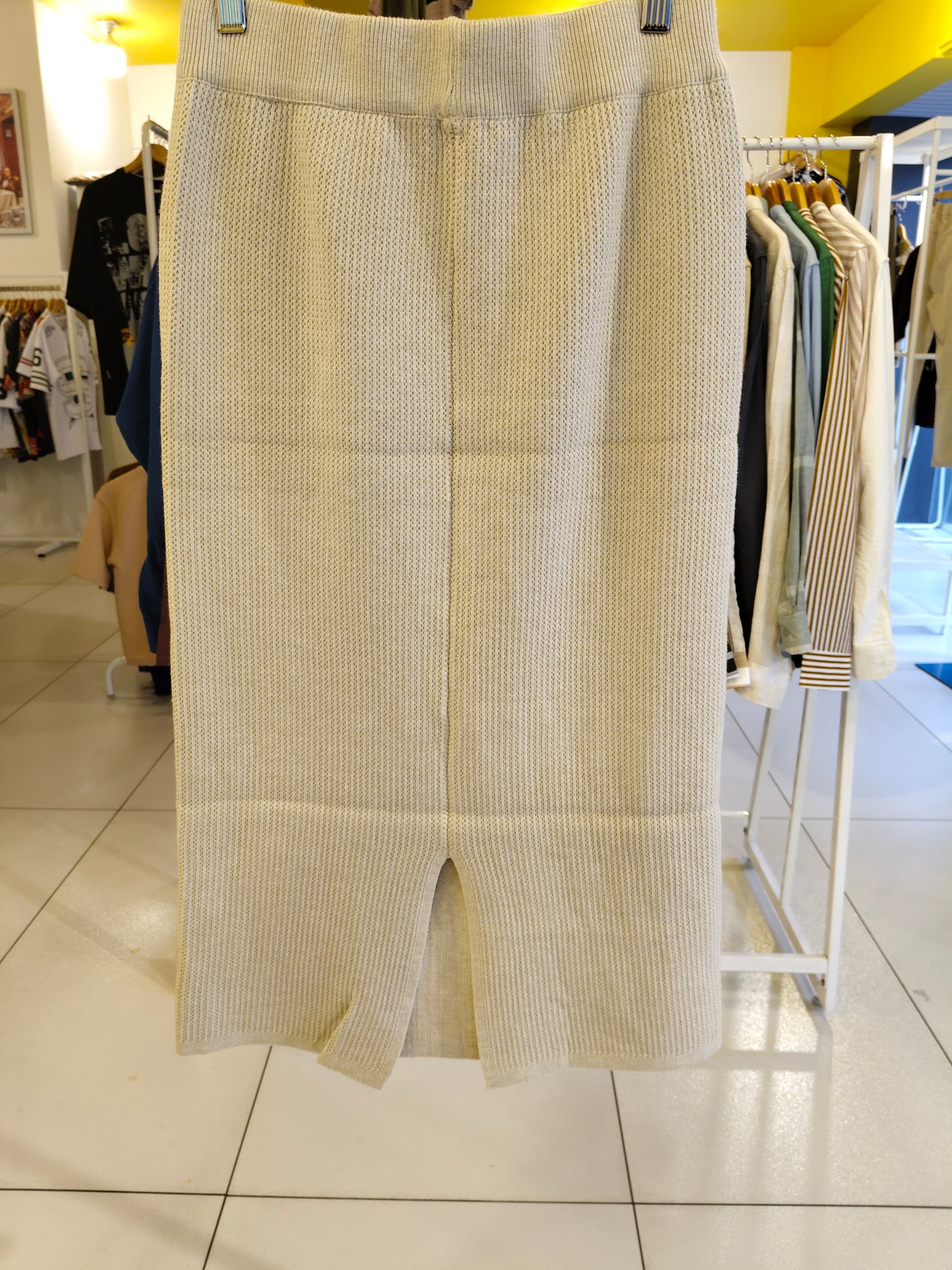 Women's Ribbed Knit Pencil Skirt