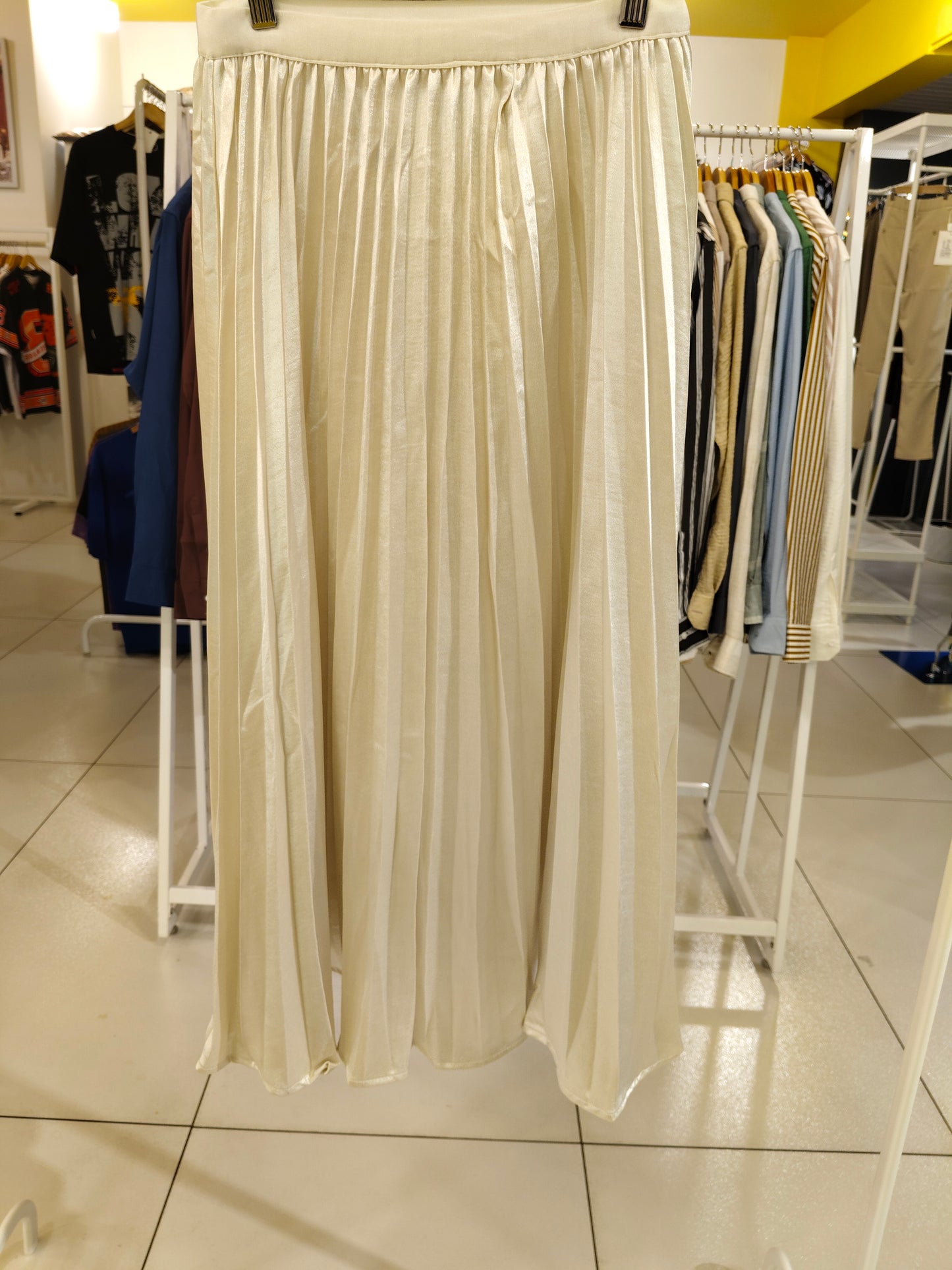 Women's Metallic Pleated Skirt