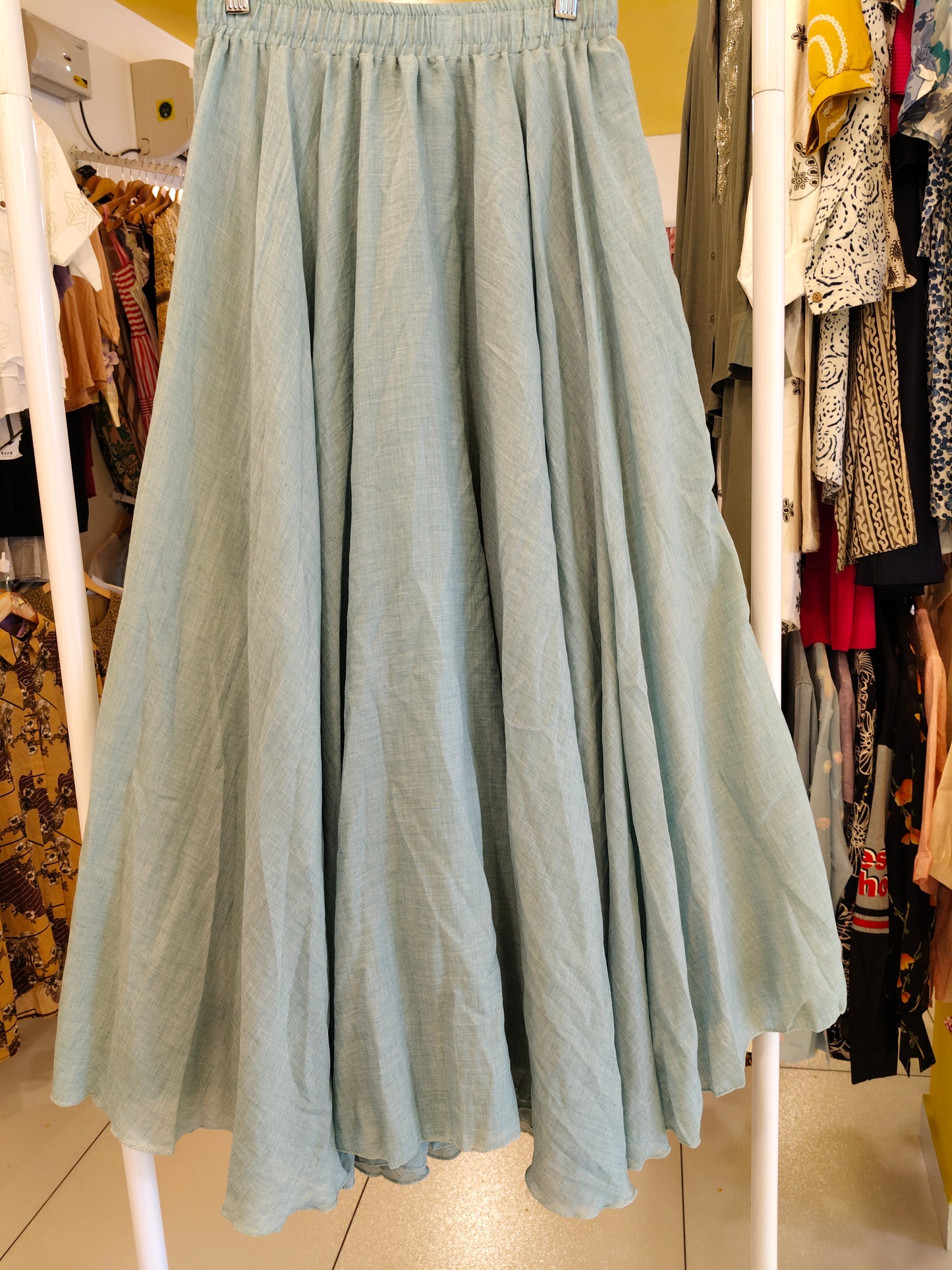 Women's Pleated Flared Maxi Skirt