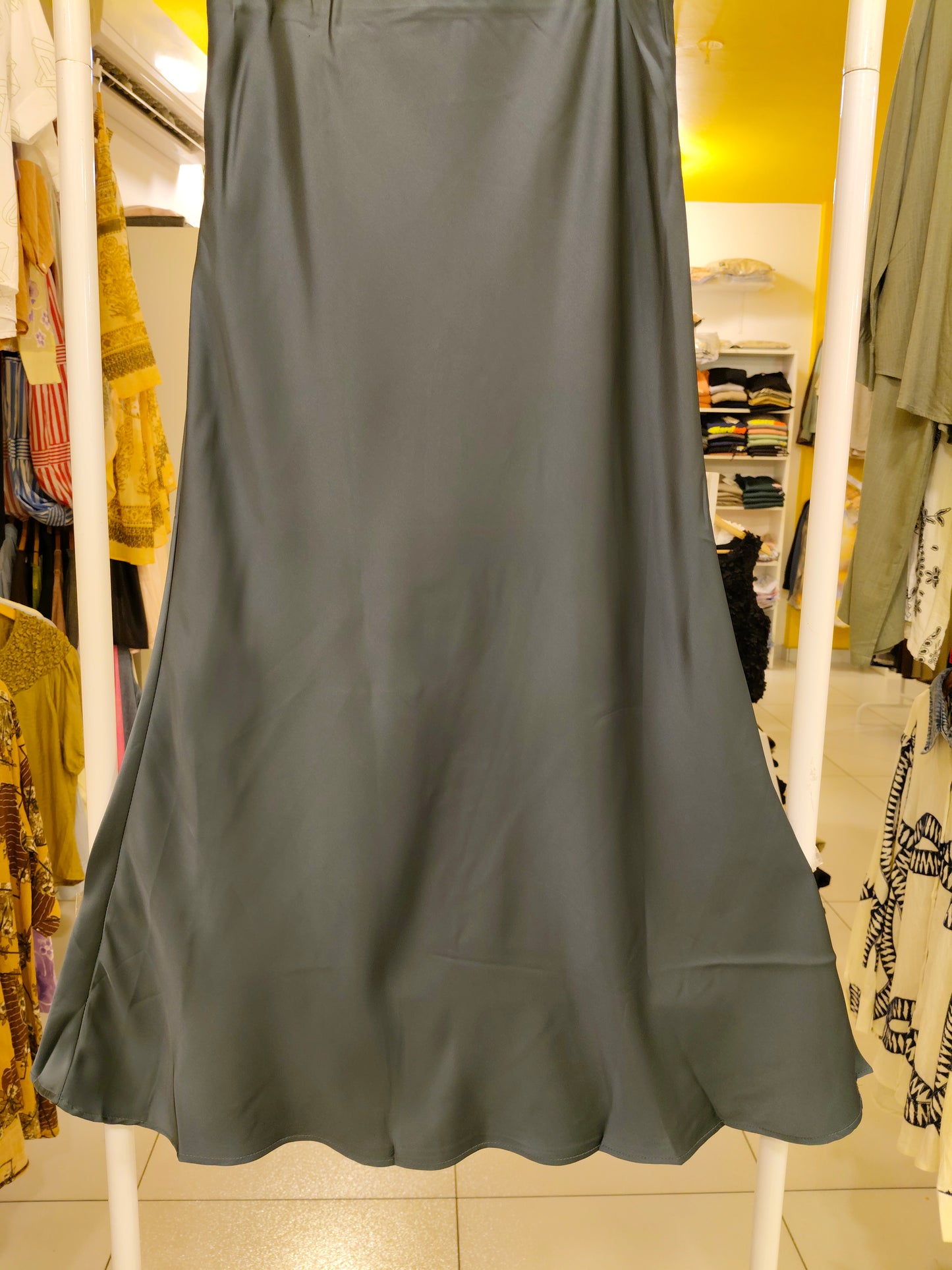 Women's Satin Midi Skirt