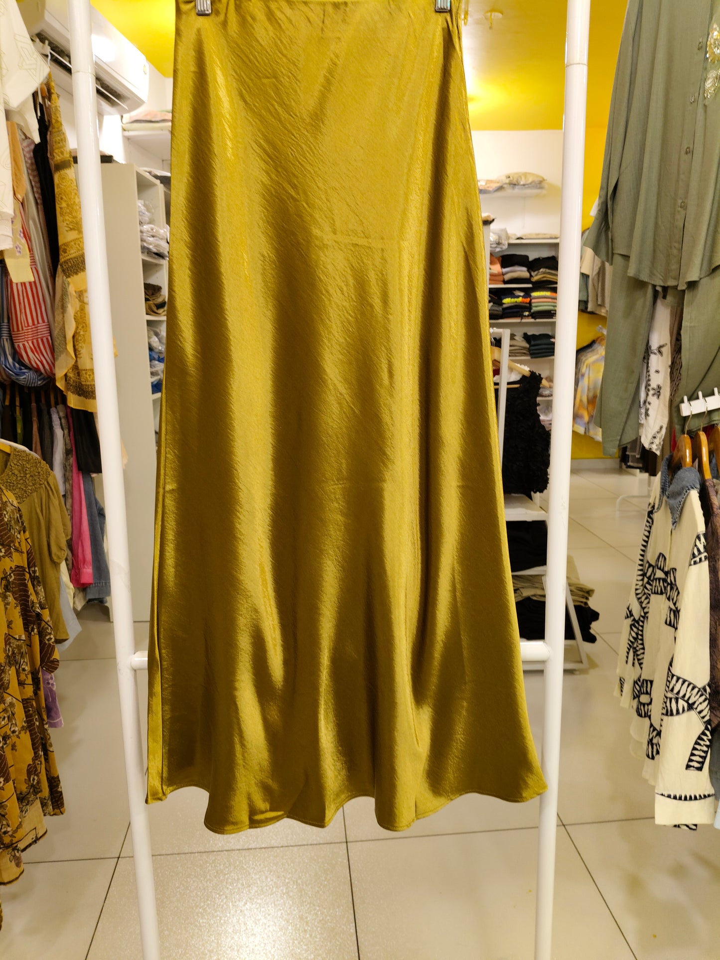 Women's Satin Midi Skirt