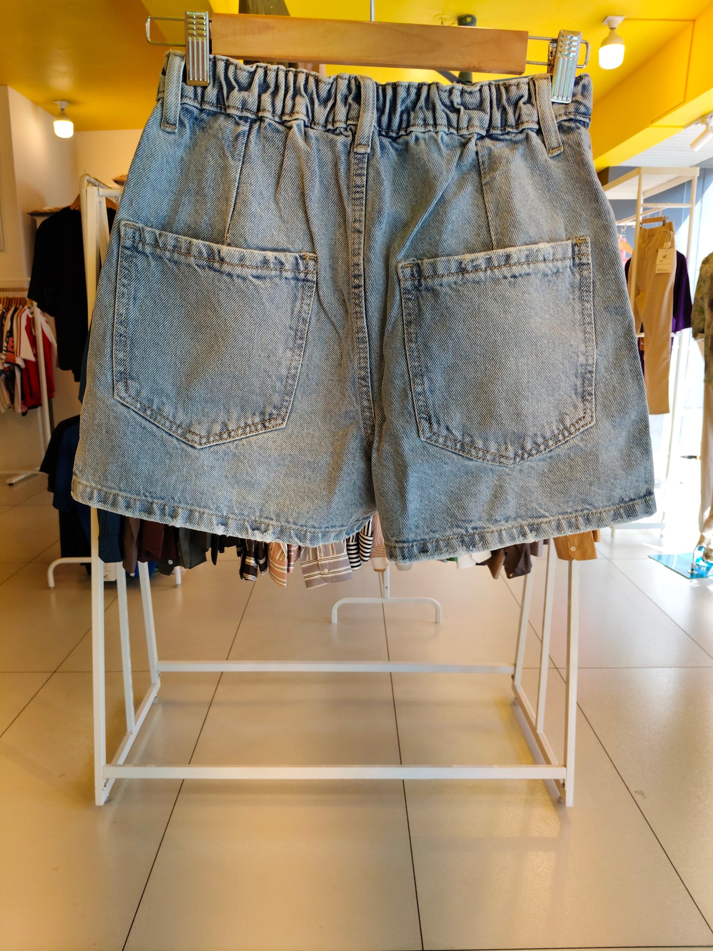 Ripped High-Waist Denim Shorts for Women (MEDIUM)
