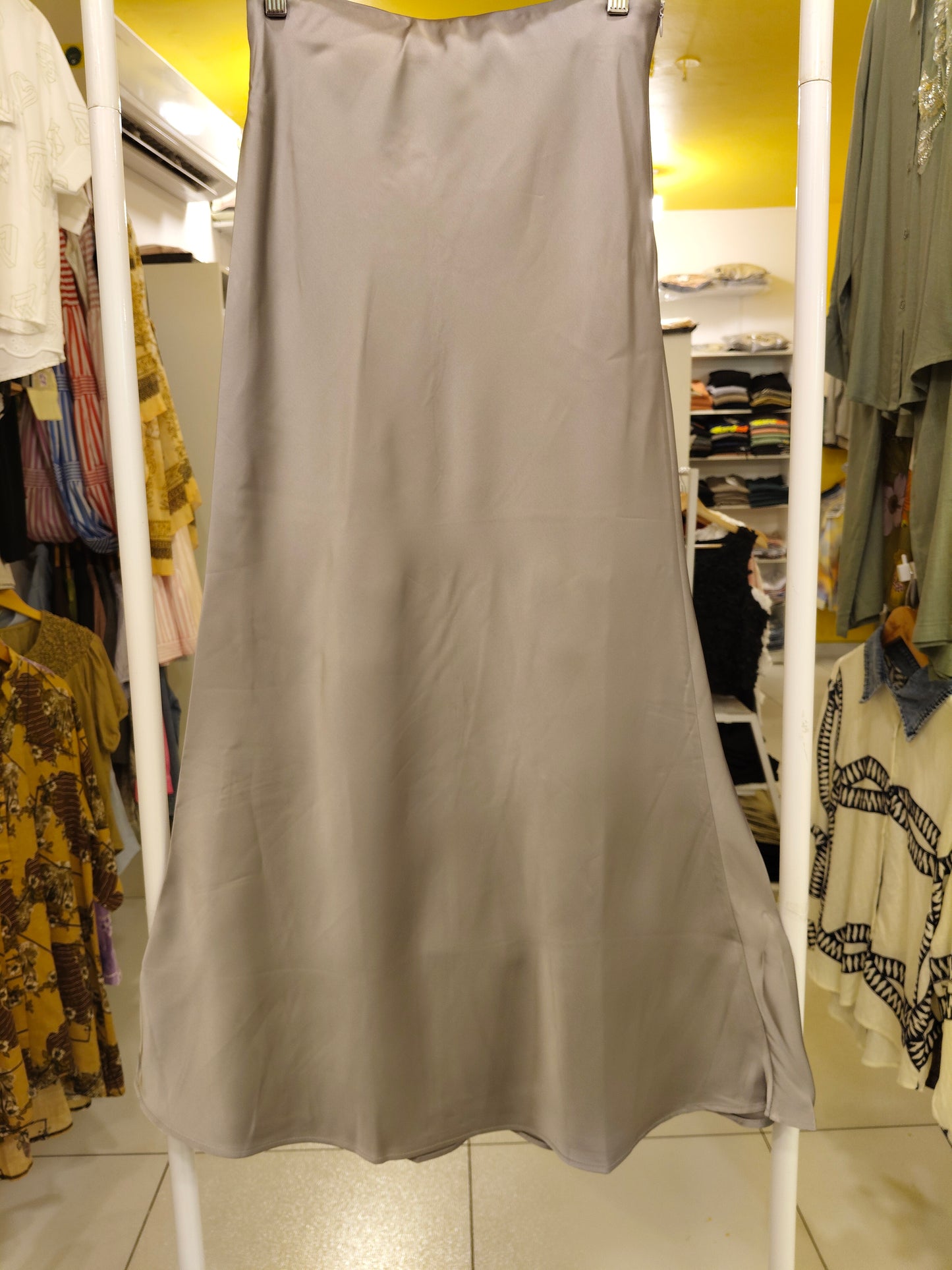 Women's Satin Midi Skirt