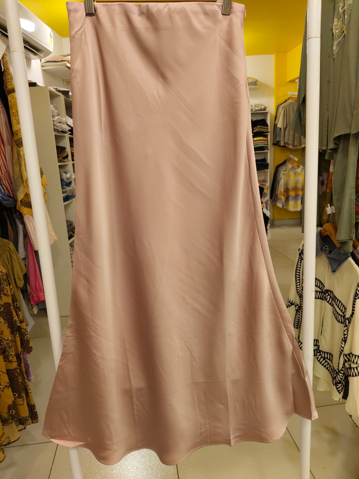 Women's Satin Midi Skirt